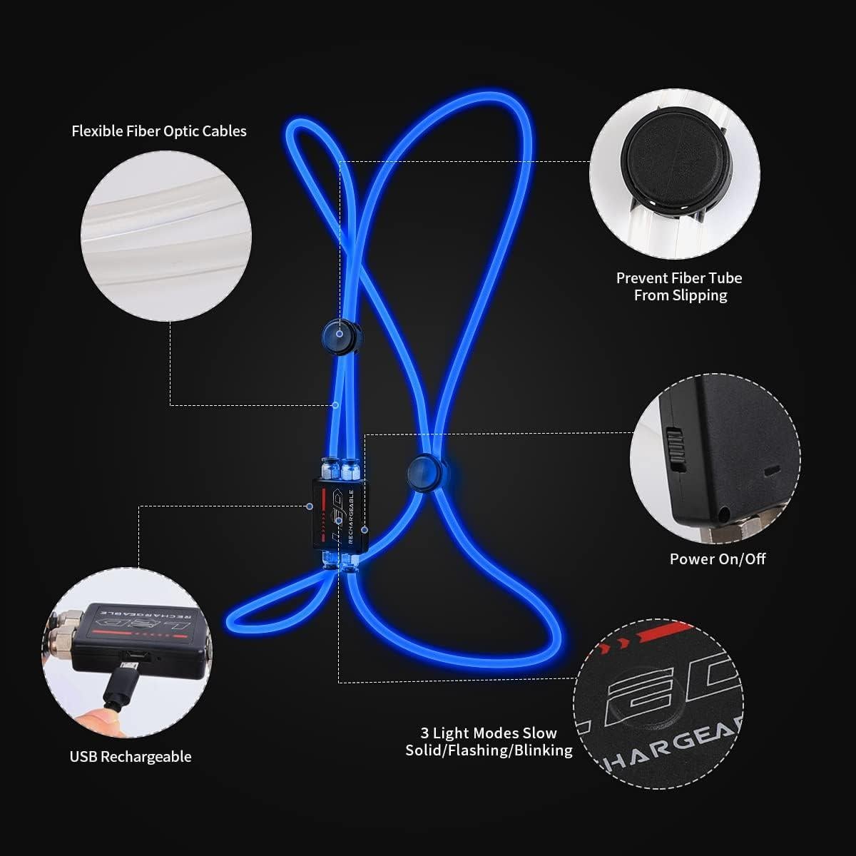 Chaleco Reflectante LED Esonstyle Azul para Correr y Ciclismo