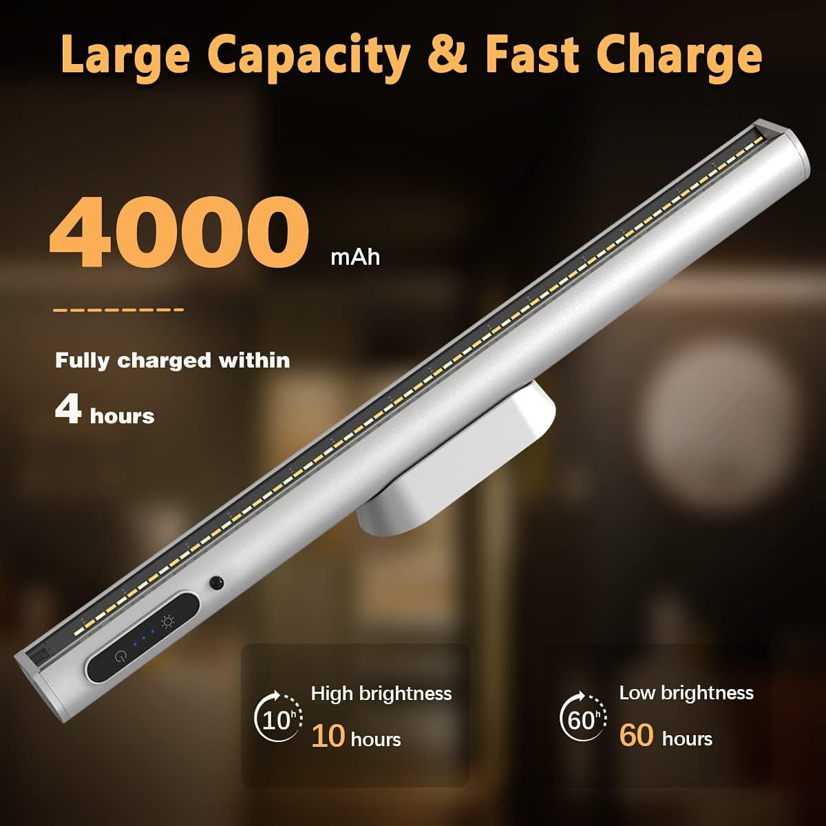 Tira de luz LED recargable Hapfish 37.5cm, control remoto, plata