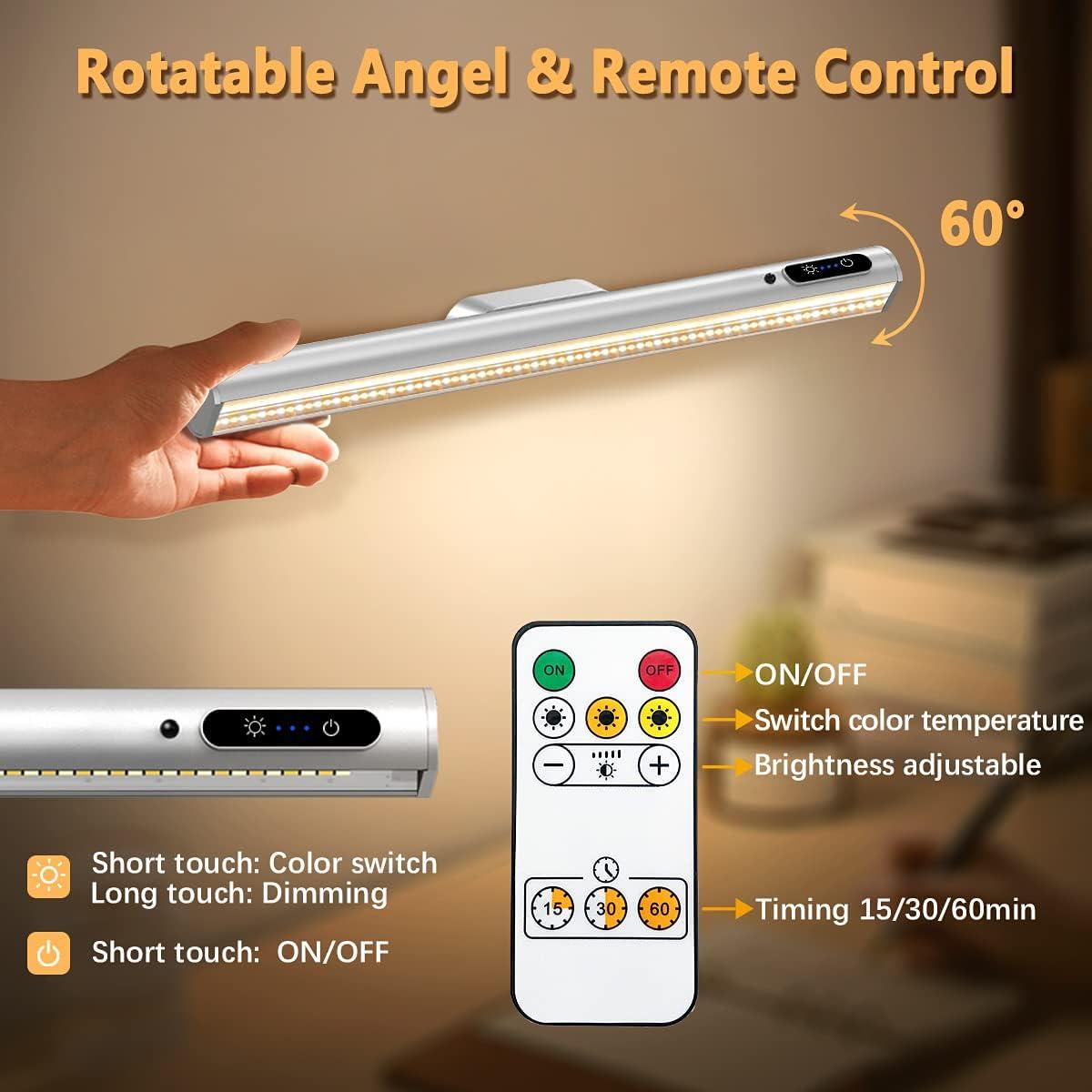 Tira de luz LED recargable Hapfish 37.5cm, control remoto, plata