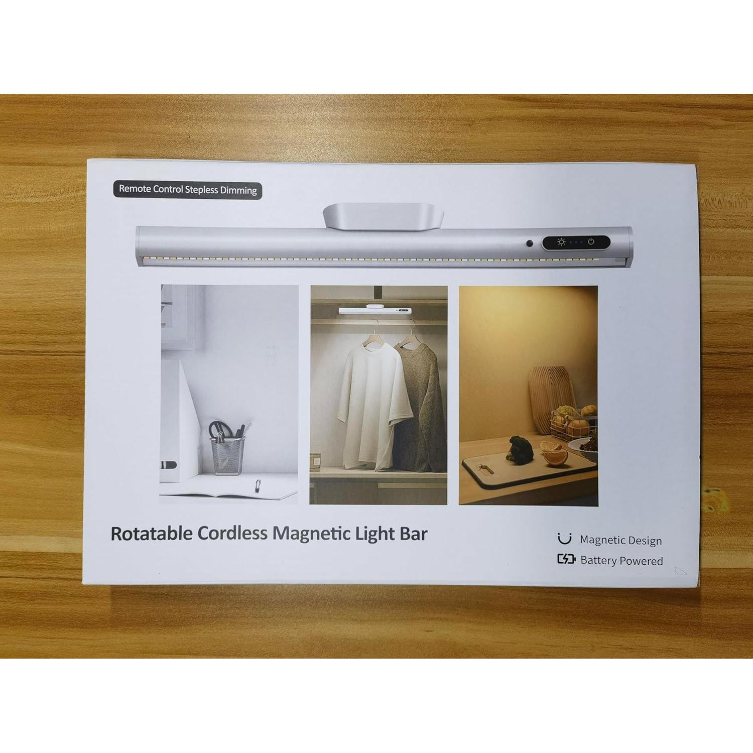 Tira de luz LED recargable Hapfish 37.5cm, control remoto, plata