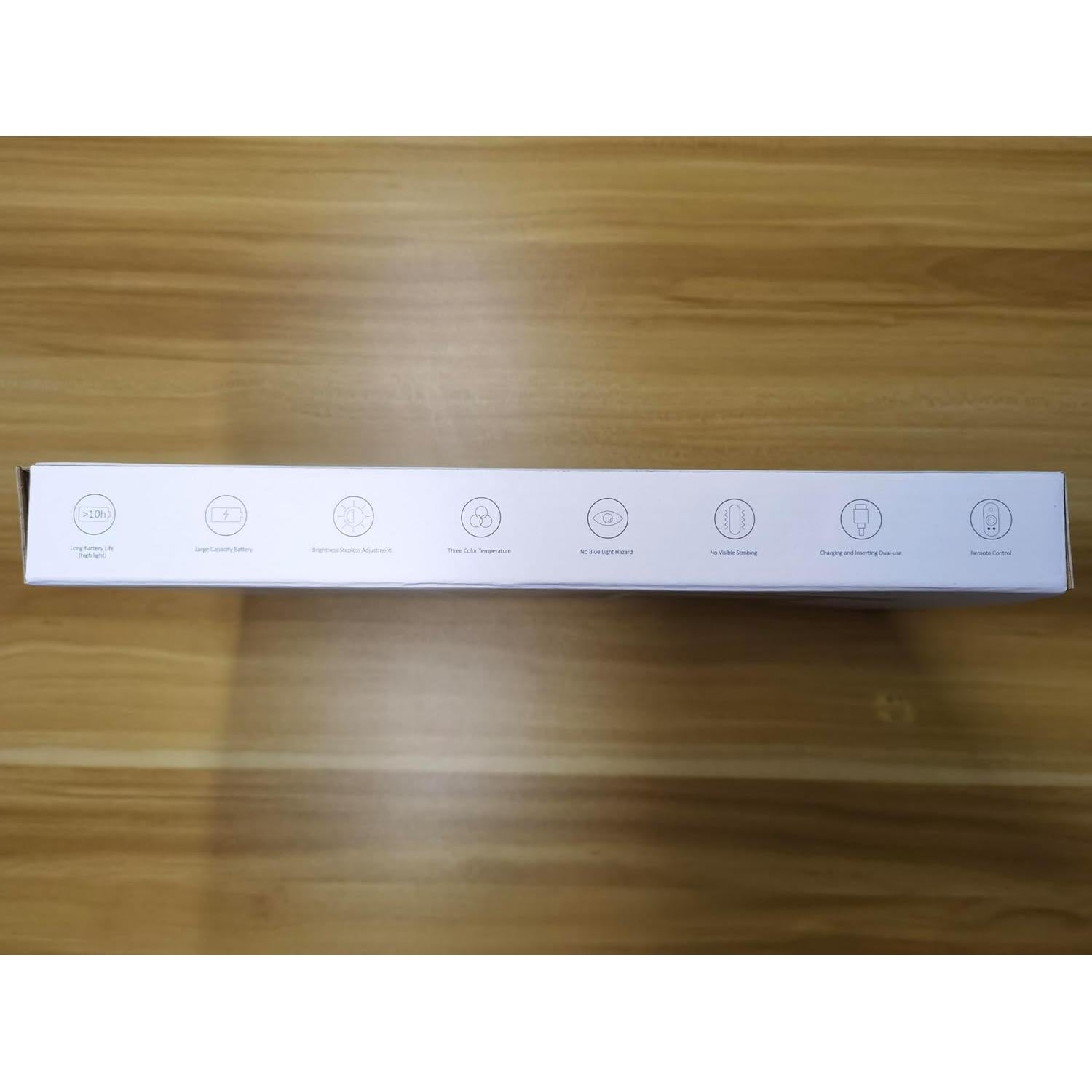 Tira de luz LED recargable Hapfish 37.5cm, control remoto, plata