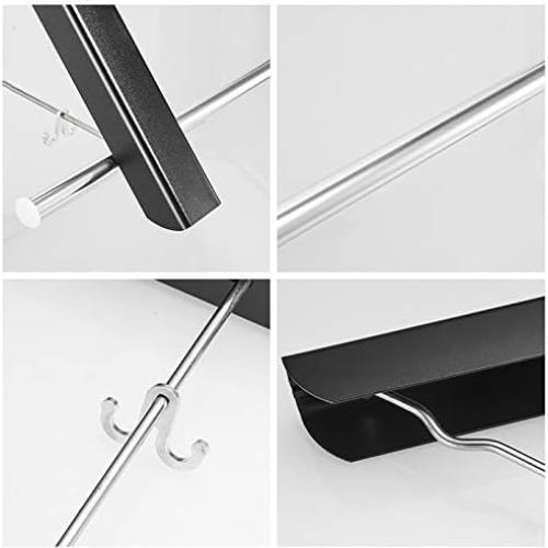 Perchero Retráctil Montado en Pared IN VACUUM Negro 27.2kg