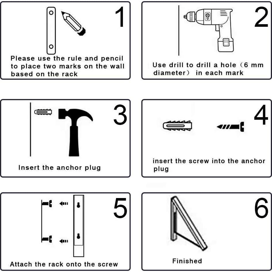 Perchero Retráctil Montado en Pared IN VACUUM Negro 27.2kg