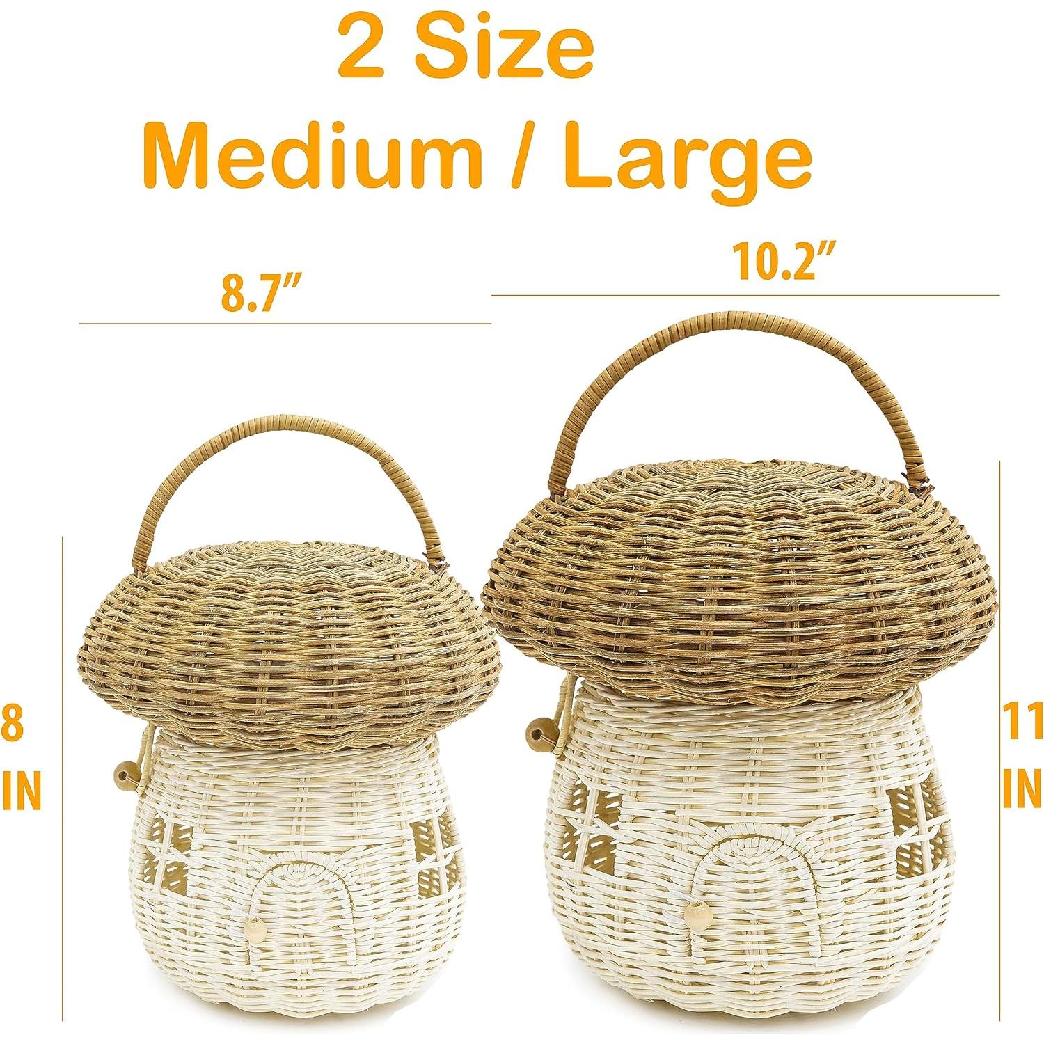 Cesta de Almacenamiento KOLWOVEN de Rattan Natural 22cm