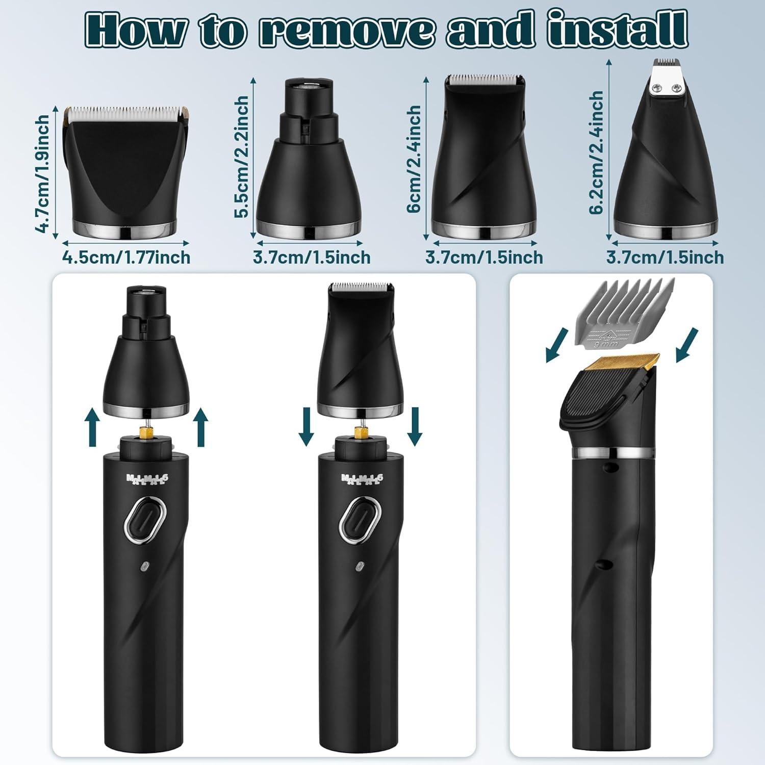 Kit de Aseo para Perros MALLMALL6 4 en 1 Batería 2000mAh