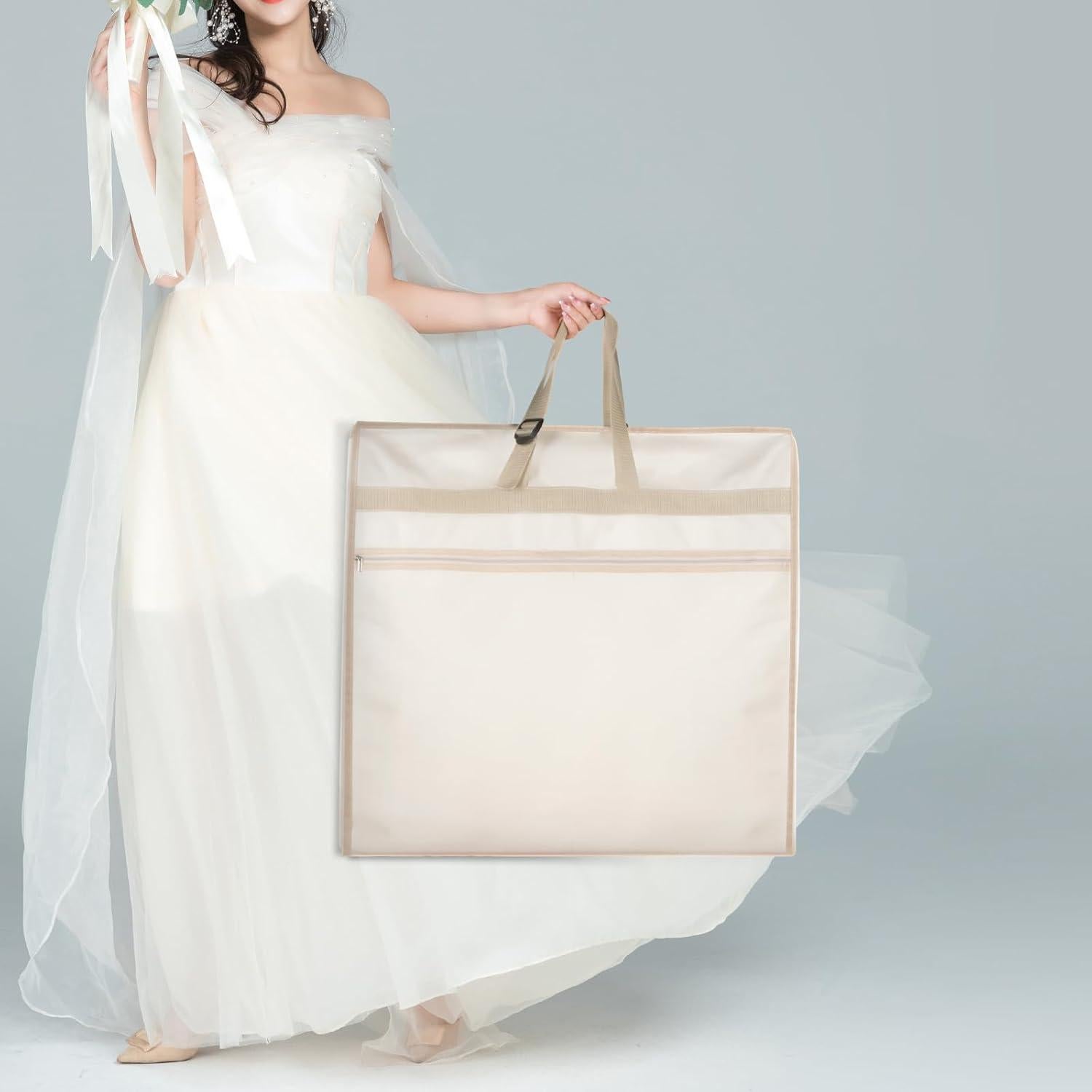 Bolsa de Vestido de Novia KEEGH 182.9 cm Beige con Bolsillos