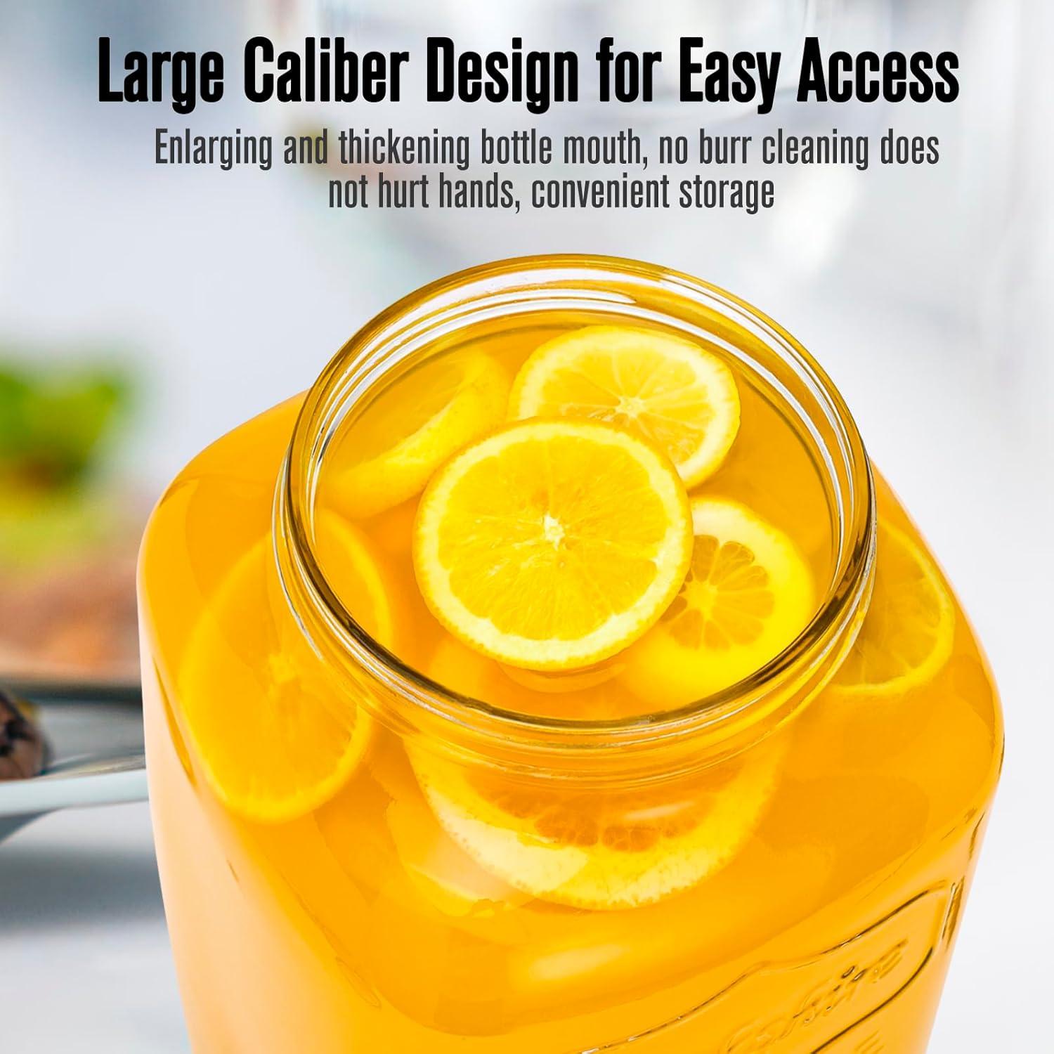 Dispensador de Bebidas de Vidrio MAHOOMMAKH 3.785L Doble con Soporte