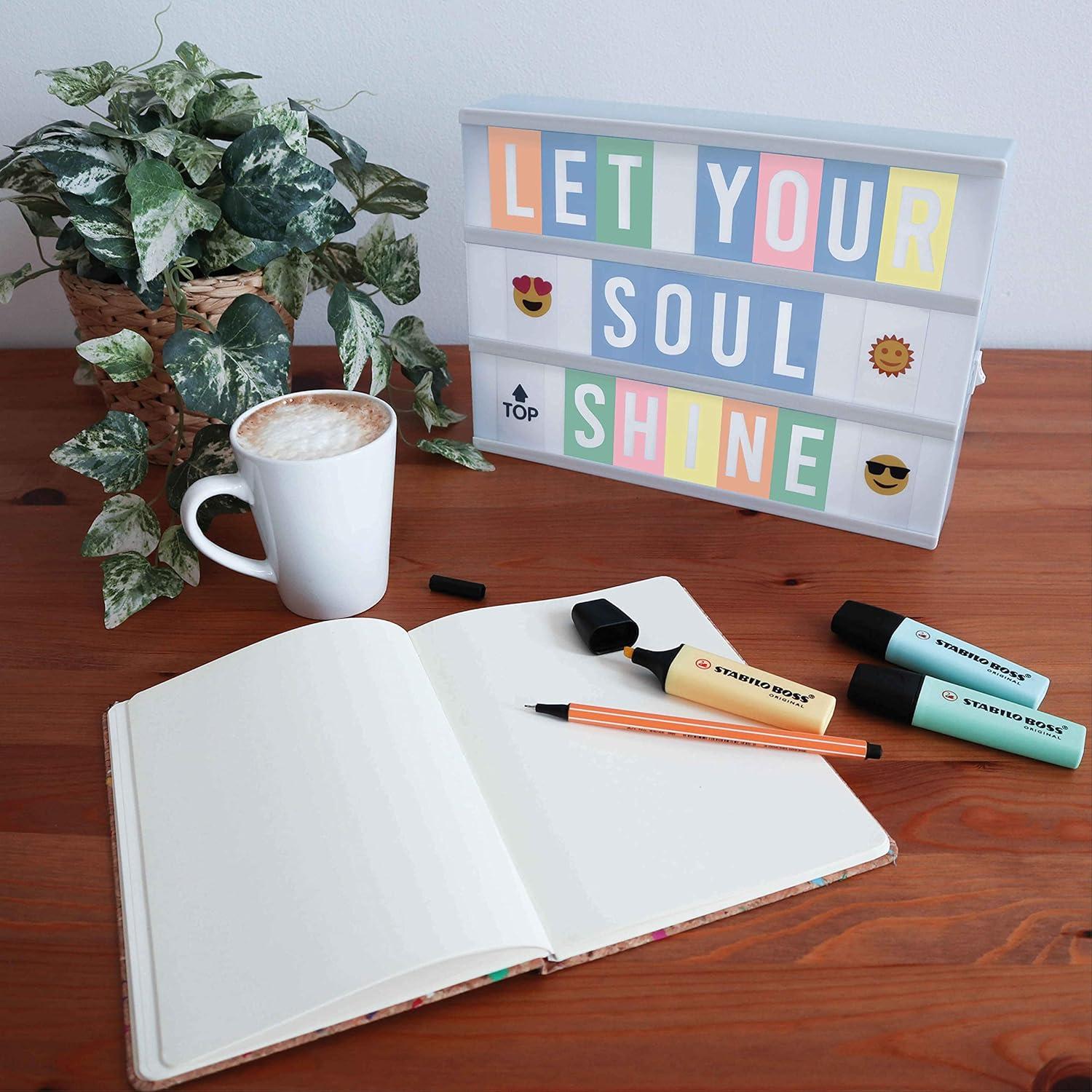 Caja de Luz LED Azul BONNYCO con 400 Letras y Emojis