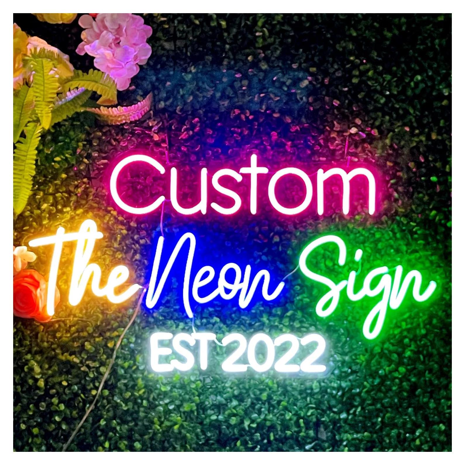 Cartel de Neón LED Personalizado TDBNEON 25.4cm x 25.4cm