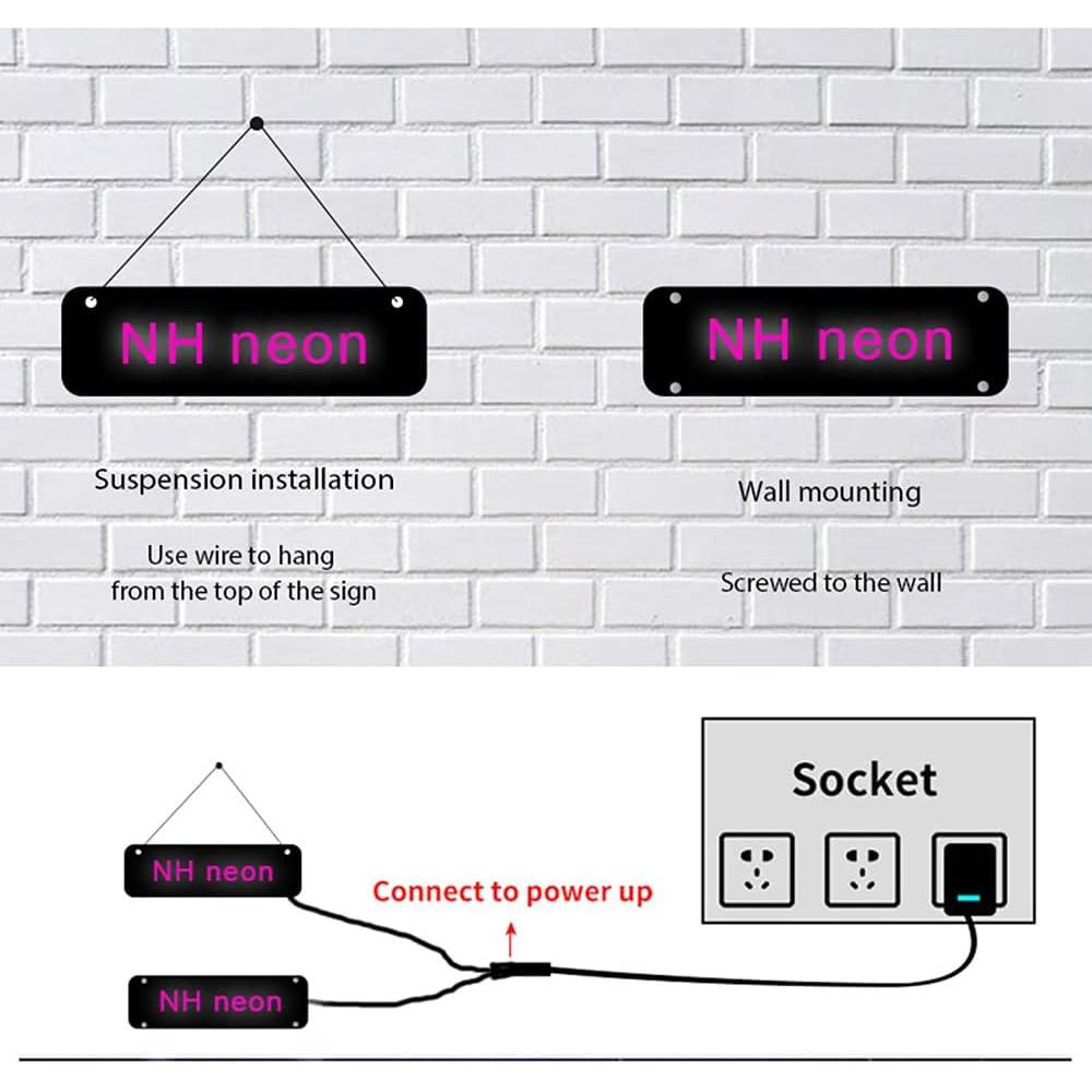 Cartel de Neón LED Personalizado TDBNEON 25.4cm x 25.4cm
