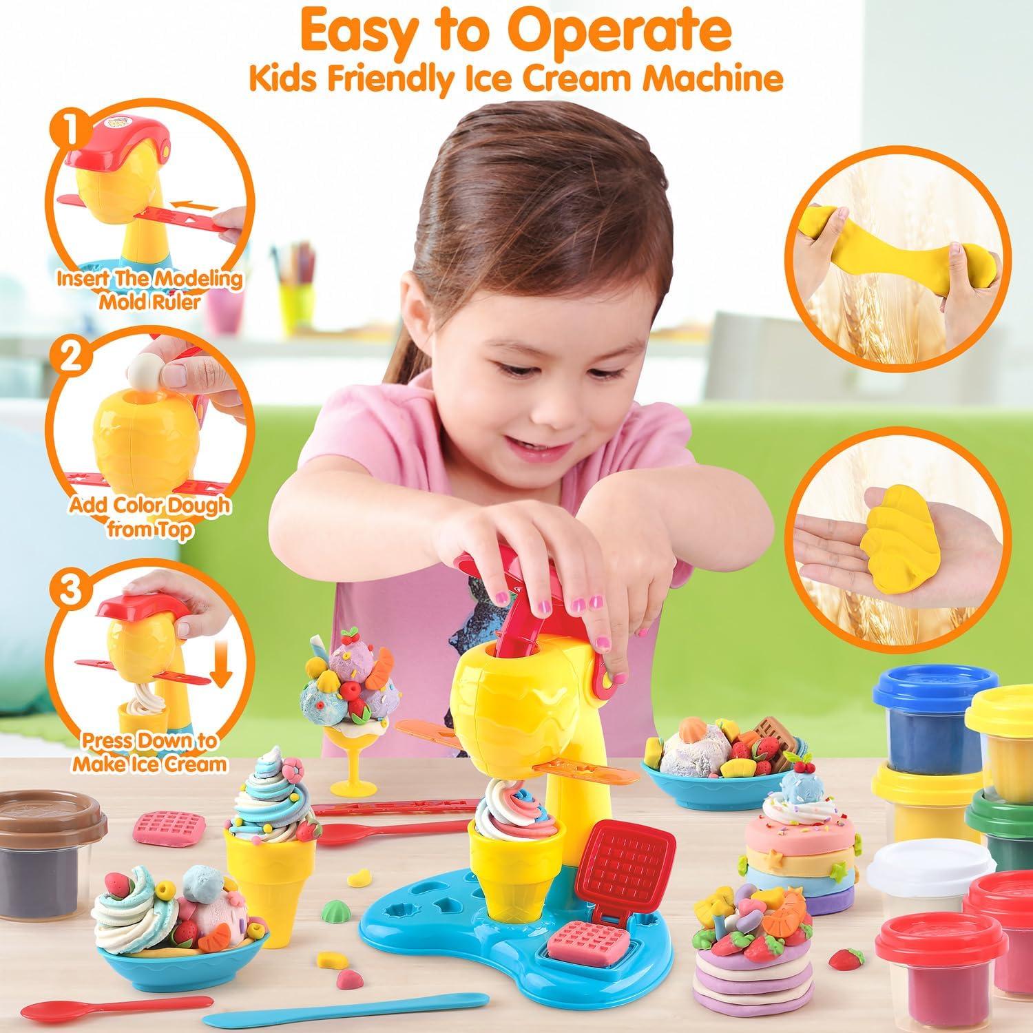 Conjunto de Masa de Color PLAY para Helados 8 Latas 56 g