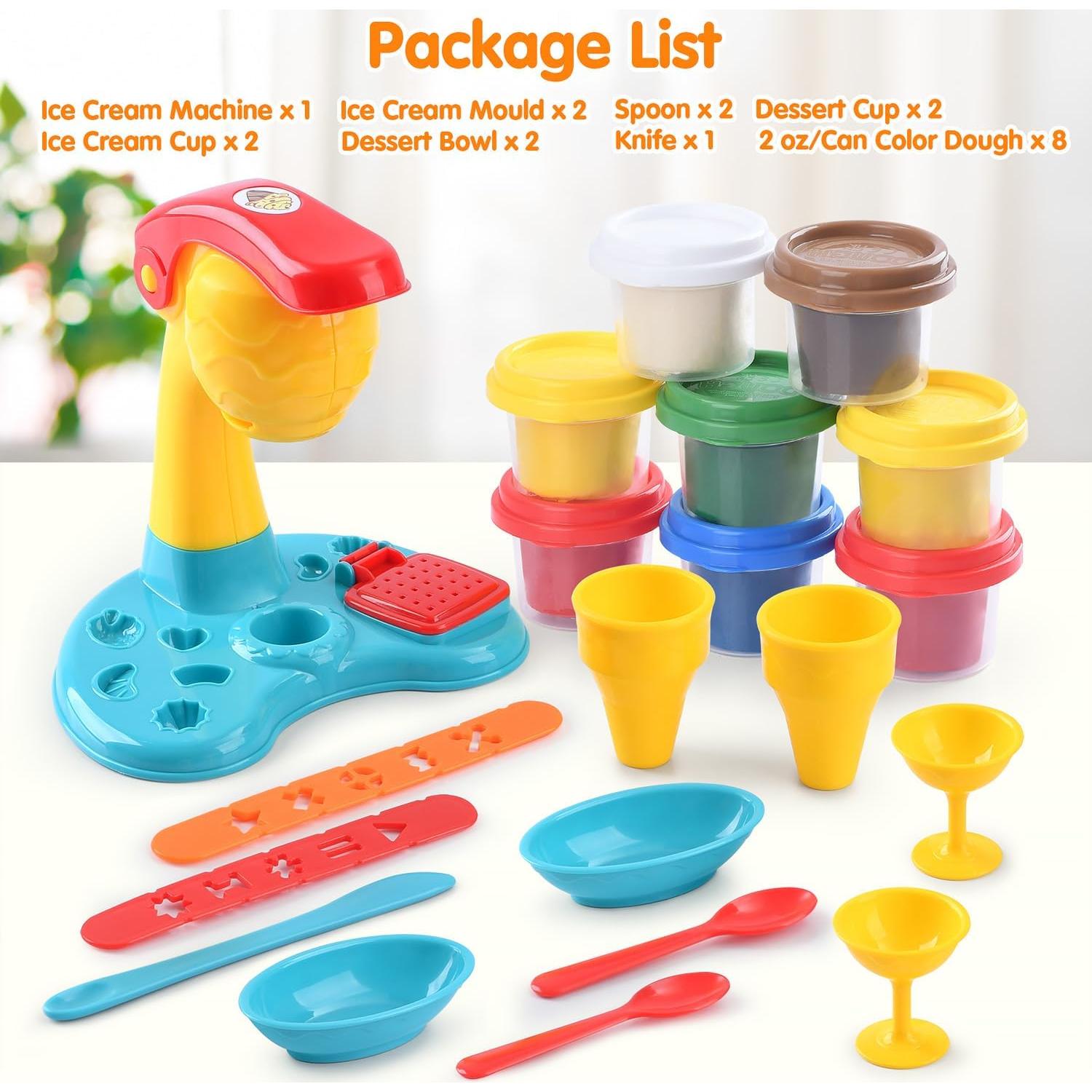 Conjunto de Masa de Color PLAY para Helados 8 Latas 56 g