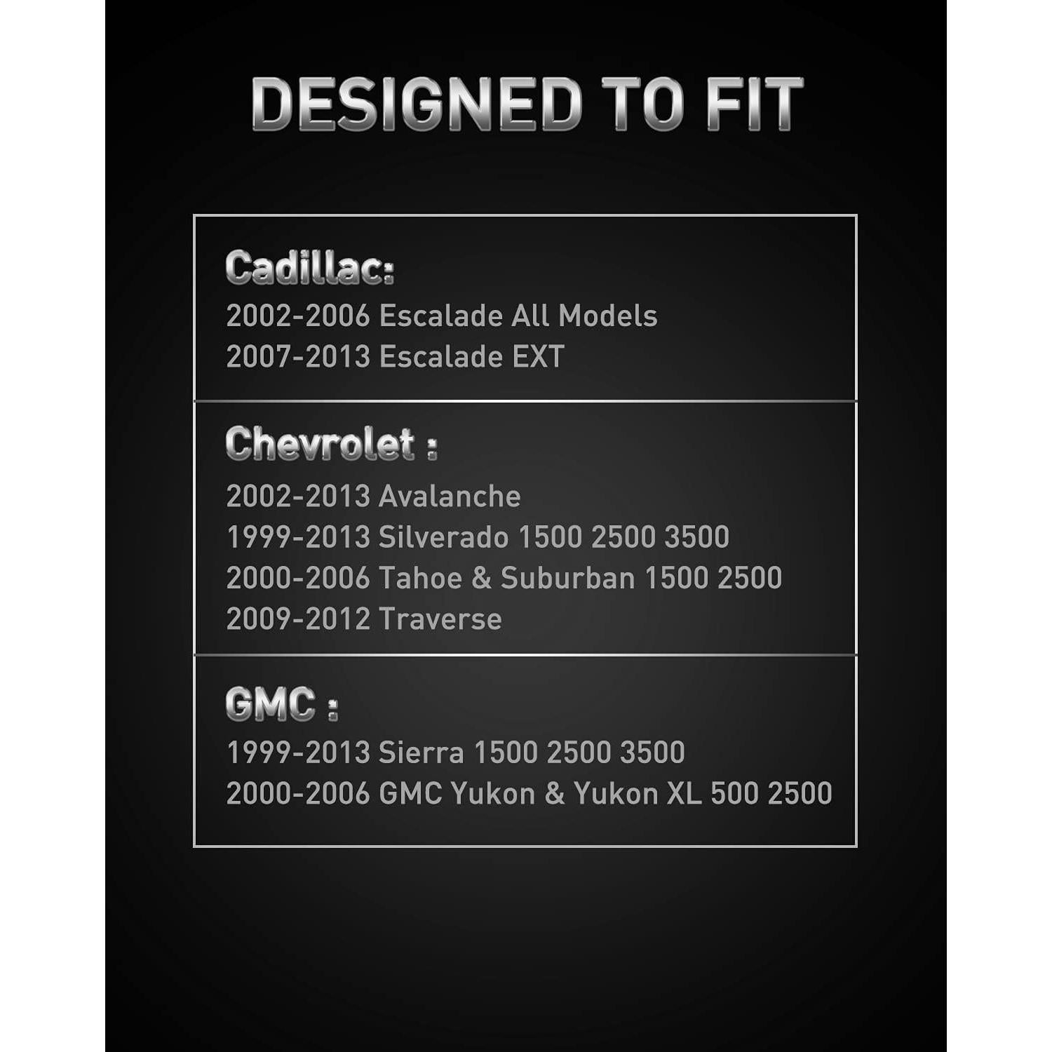 Luz de Placa LED LESAUCE 6000K para Chevy/GMC - Paquete de 2