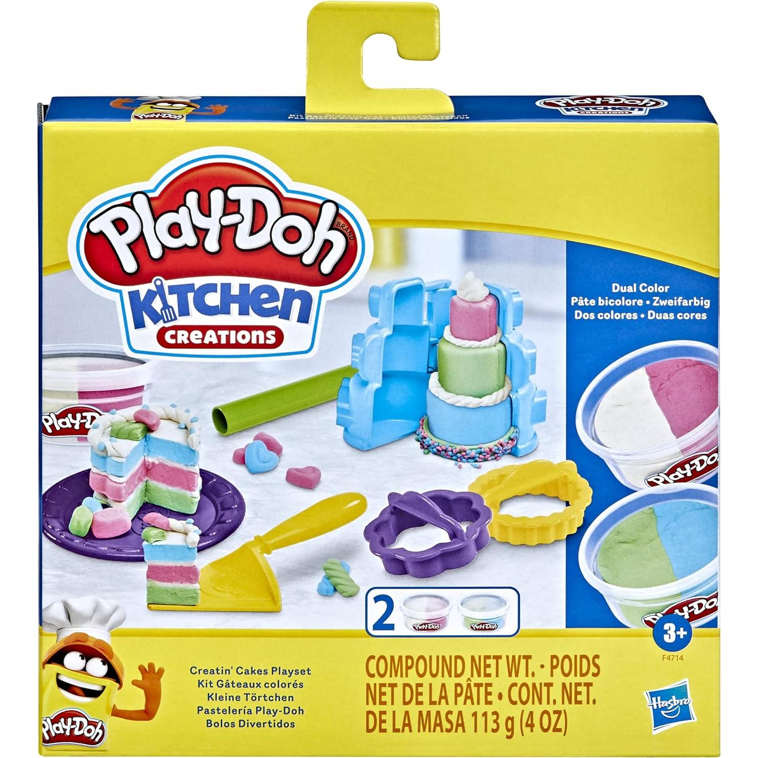 Play-Doh Juego de Tartas Pequeñas con 2 Latas Multicolor