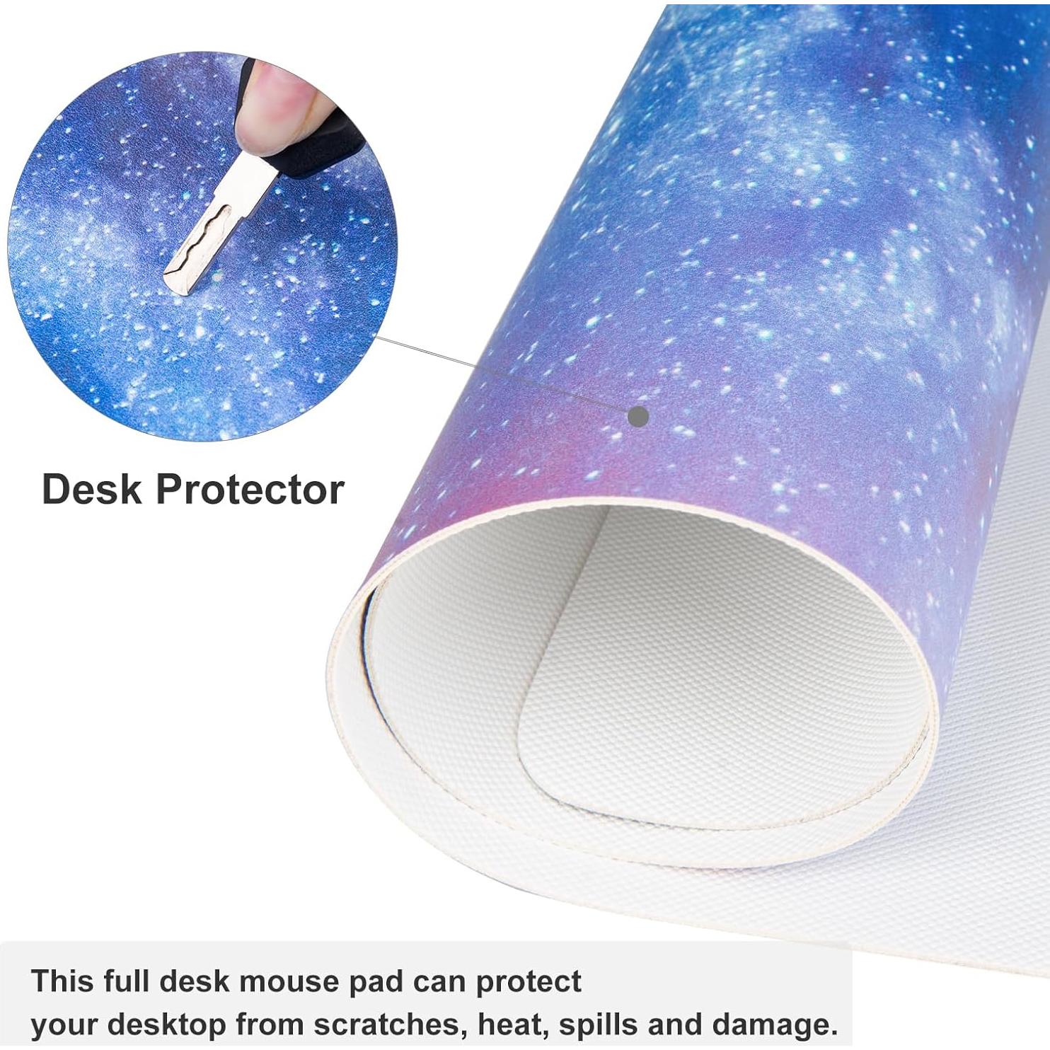 Alfombrilla de Escritorio QIYI 80x40 cm Galaxia Azul Impermeable