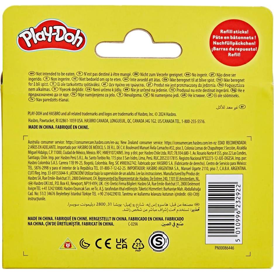 Play-Doh Paquete de 10 Palitos Multicolor para Niños