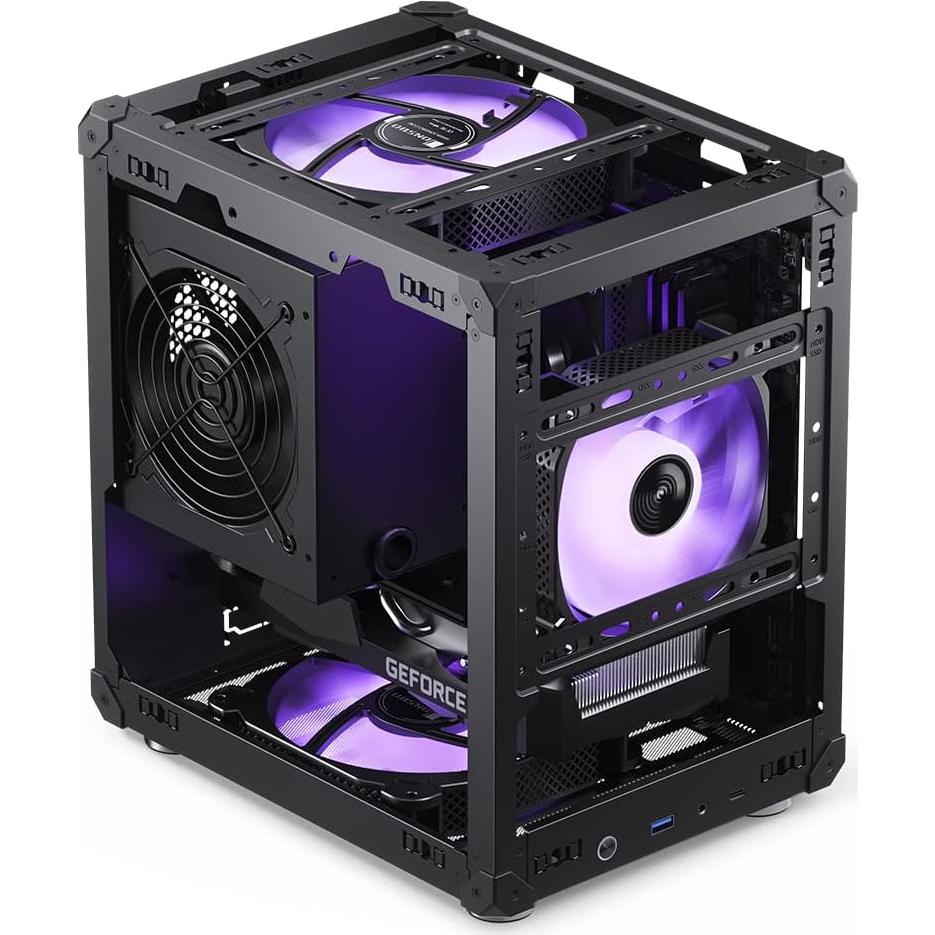 Caja de PC JONSBO C6 Negro Micro ATX Compacta Malla