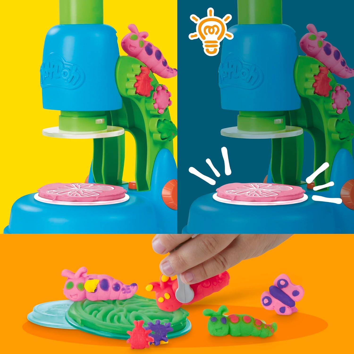 Microscopio de Juguete Play-Doh con Luz y 9 Accesorios