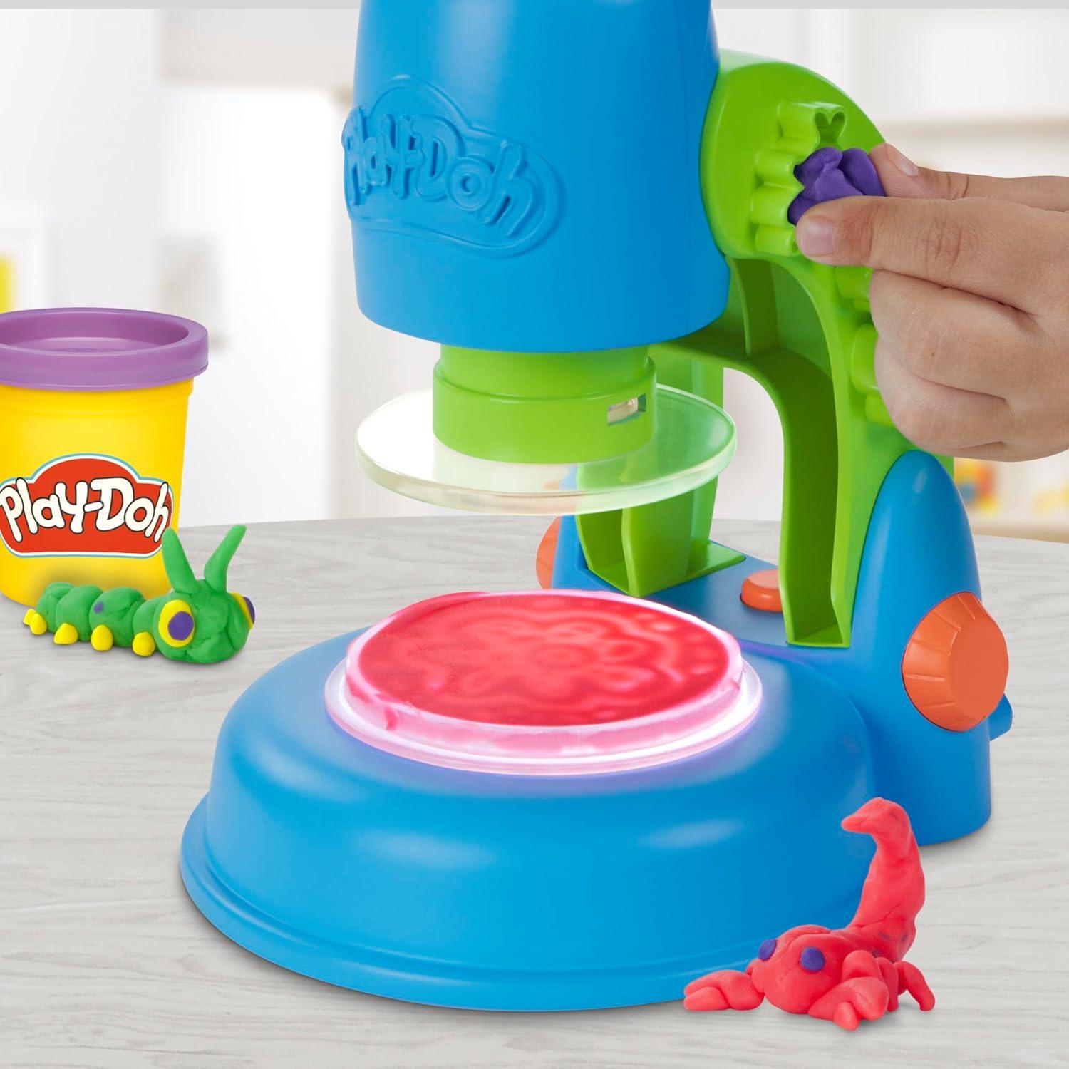 Microscopio de Juguete Play-Doh con Luz y 9 Accesorios