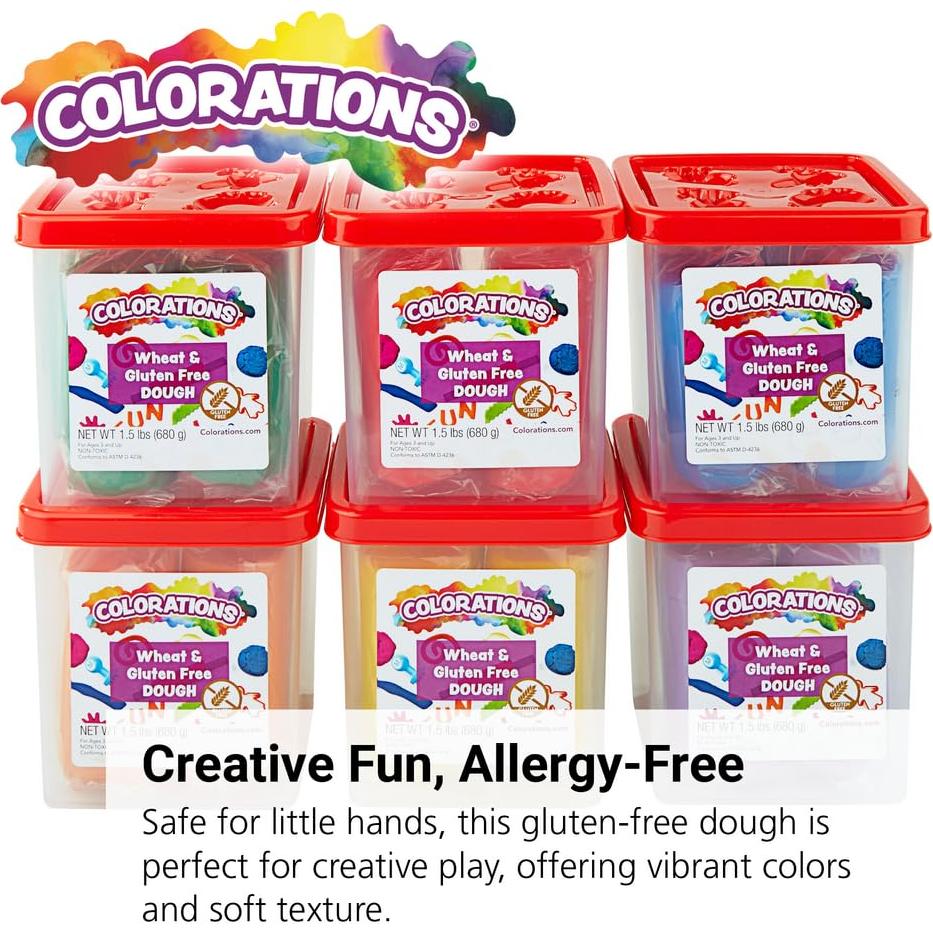 Masa de Jugar Sin Gluten 6 Colores Clásicos 0.68 kg