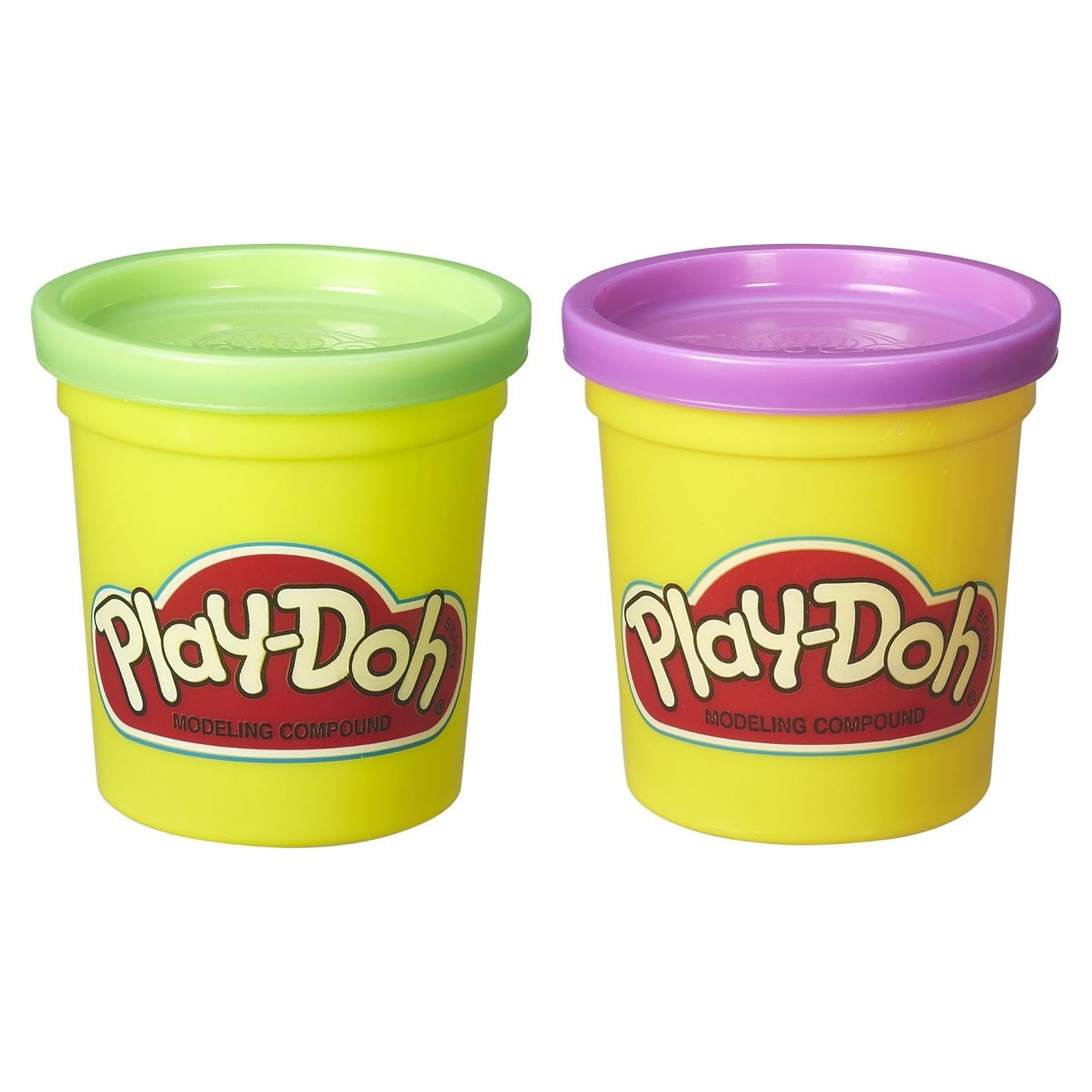 Play-Doh Masilla No Tóxica 2 Latas Púrpura y Verde
