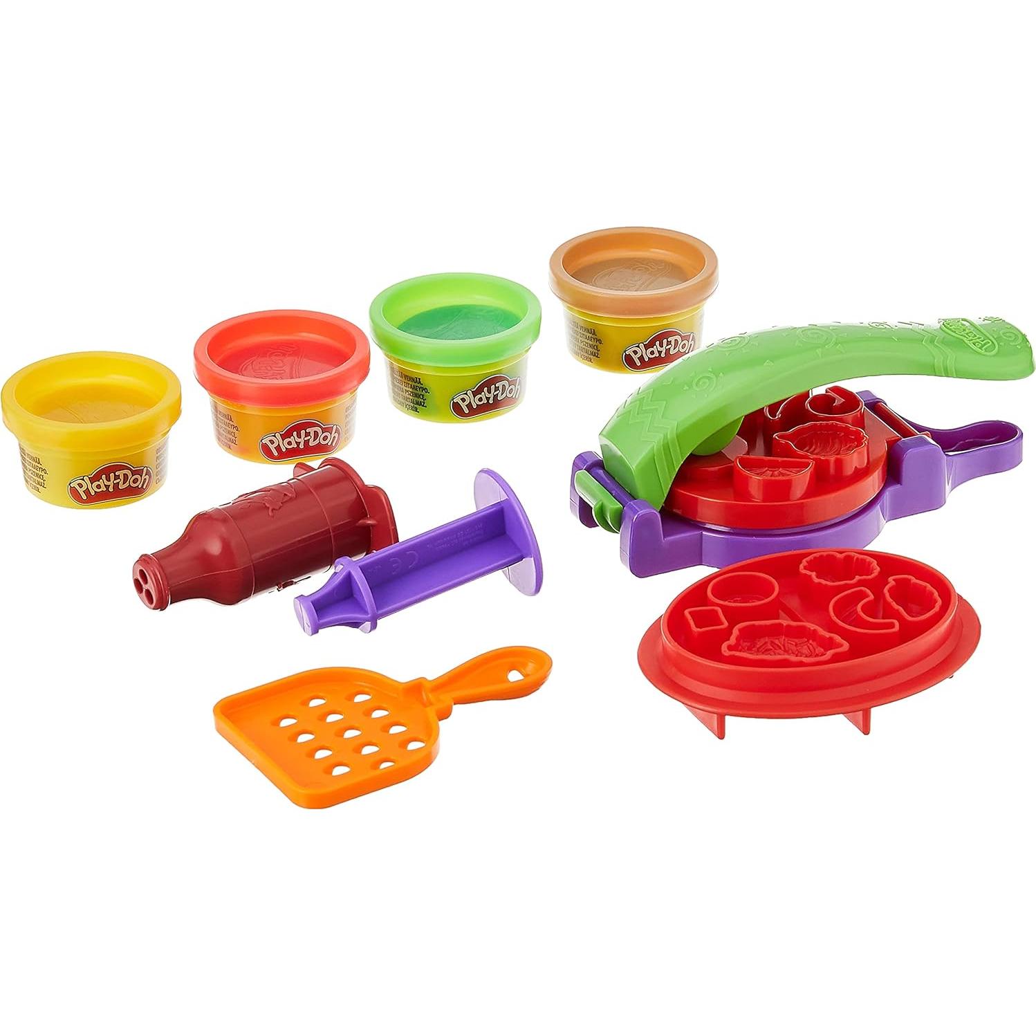 Juego de Comida Play-Doh Taco Time para Niños 3+ con 4 Colores