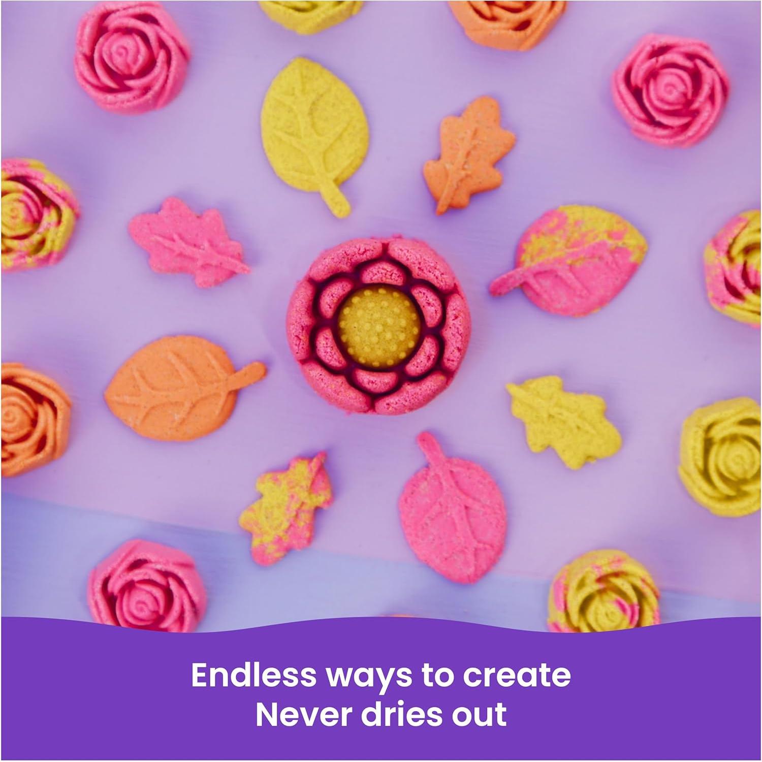 Arena Cinética SquishBlossom 227g con Maceta y Moldes