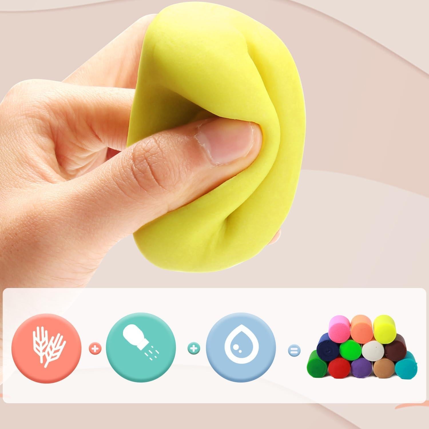 Juego de Masa de Color VConejo 14 Piezas Tema Planetas