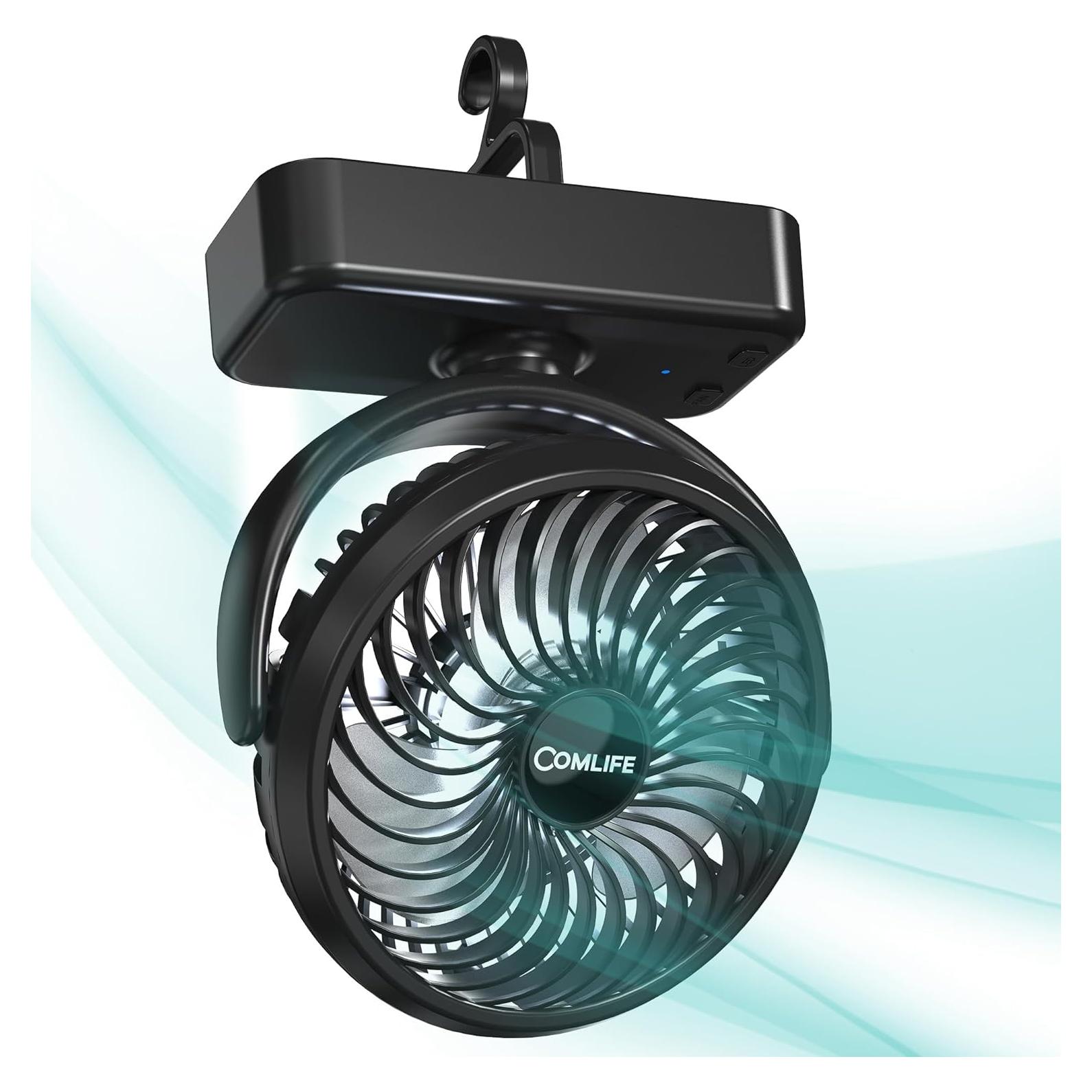 Ventilador de Camping COMLIFE F120 con Linterna LED 3 en 1