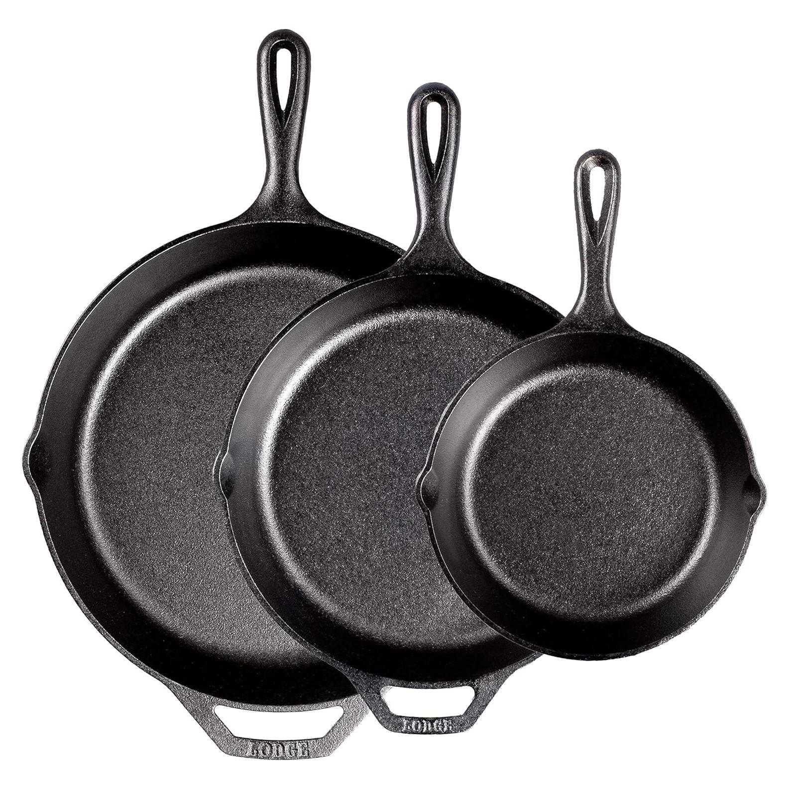 Juego de Sartenes de Hierro Fundido Lodge - 3 Piezas 20.32-30.48 cm