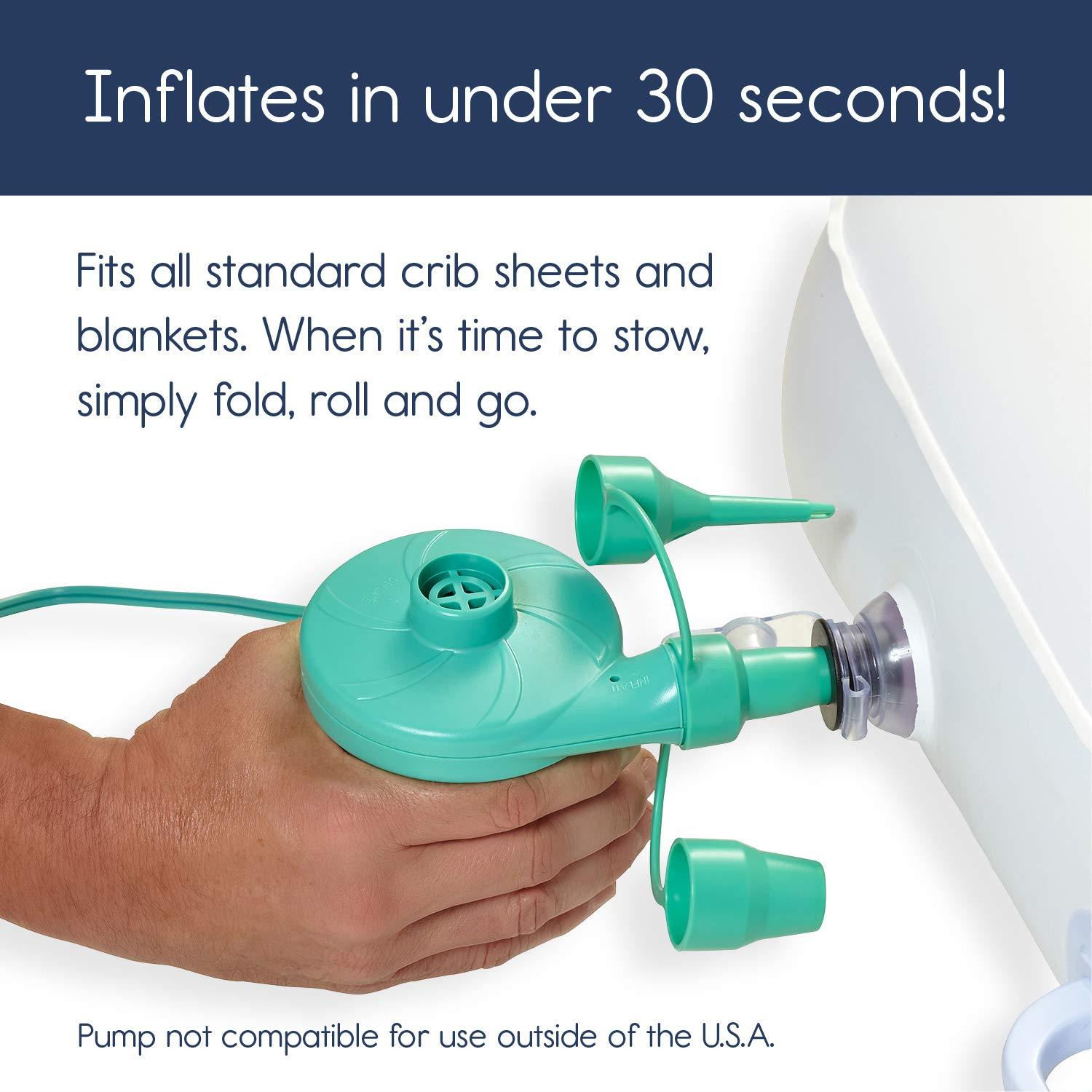 Cama Inflable para Niños Hiccapop con Protectores de Seguridad