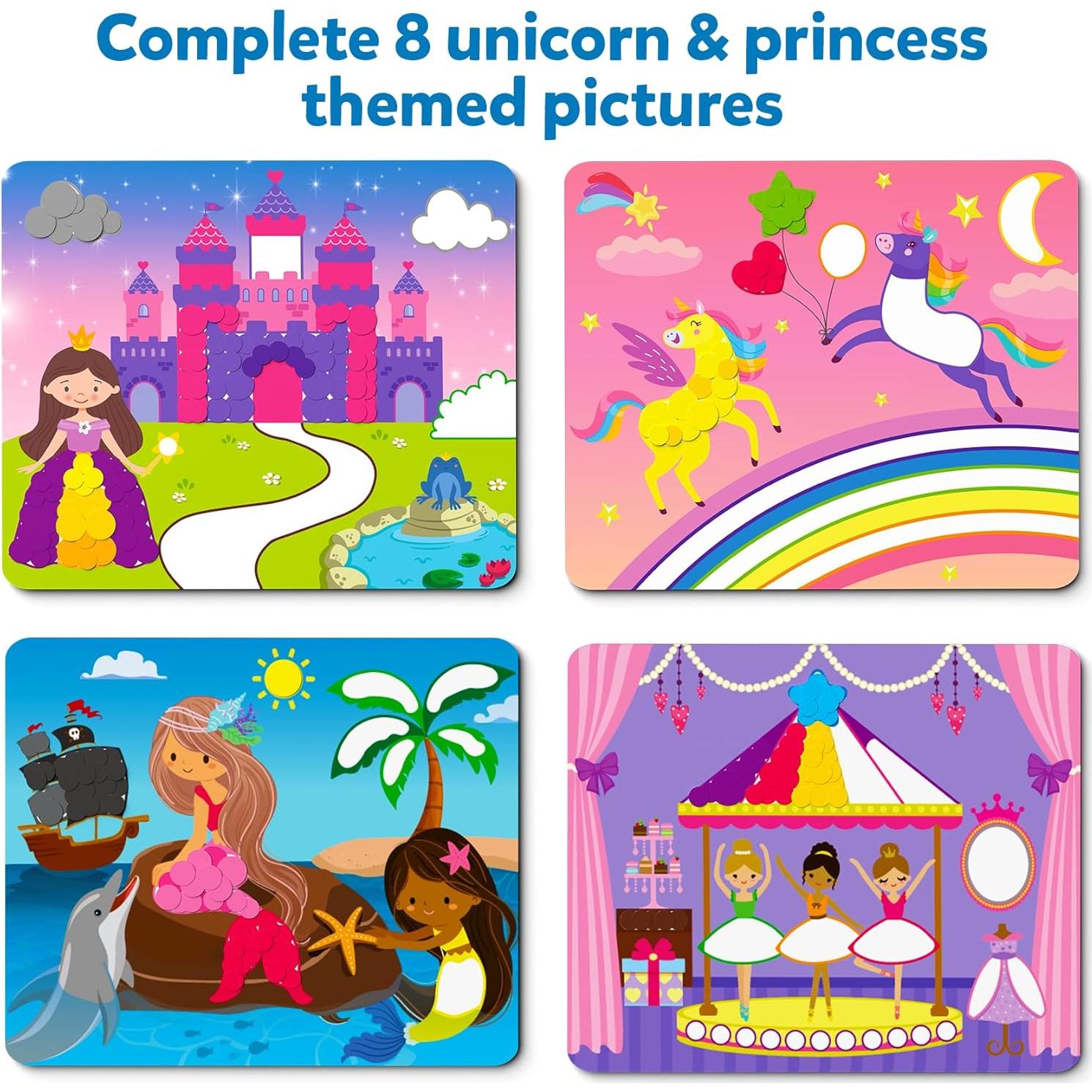 Kit de Arte con Stickers Skillmatics Unicornios y Princesas
