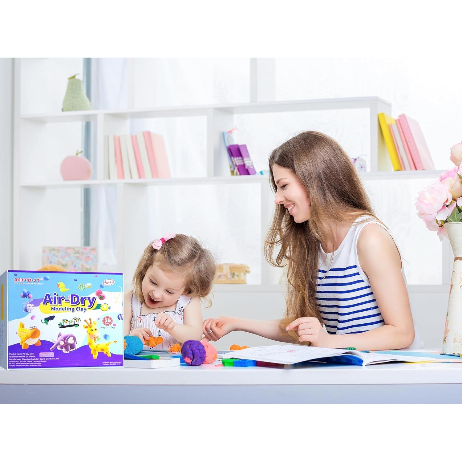 Arcilla Secada al Aire Aestd-ST 66 Colores Kit Creativo