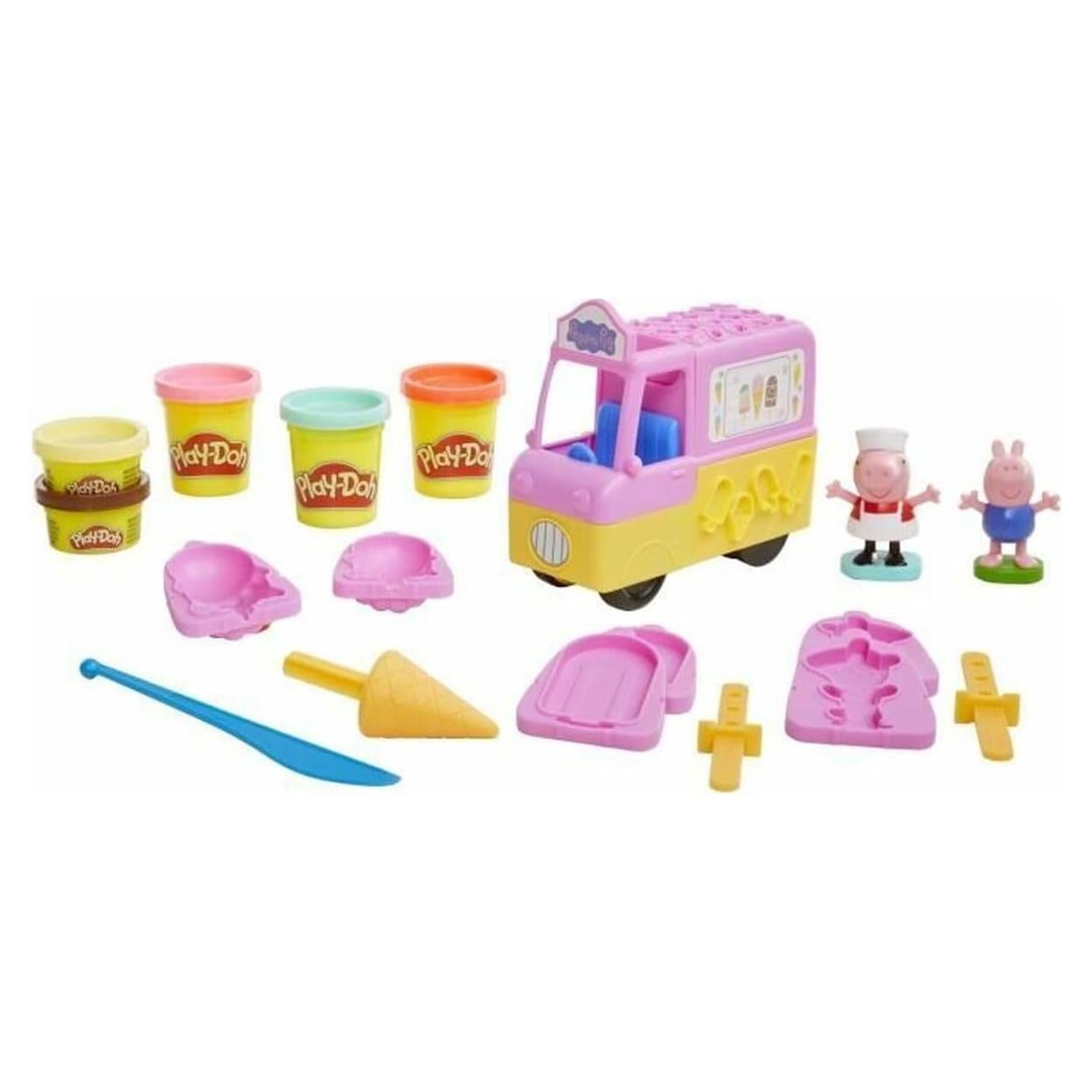 Juego de helados Peppa Pig con camión y 5 latas Play-Doh