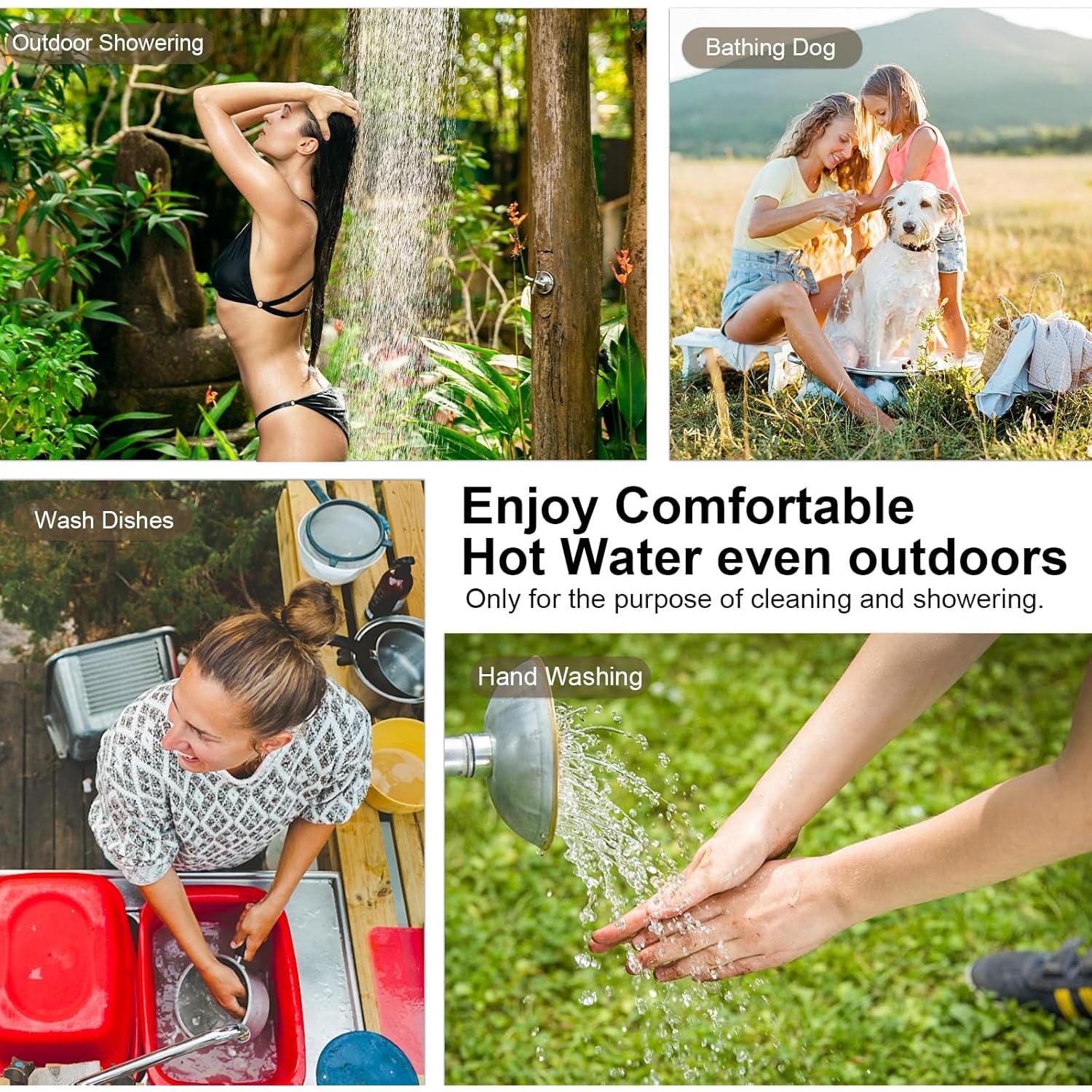 Calentador de Agua de Propano Portátil Hillhub 6000W 6.2kg