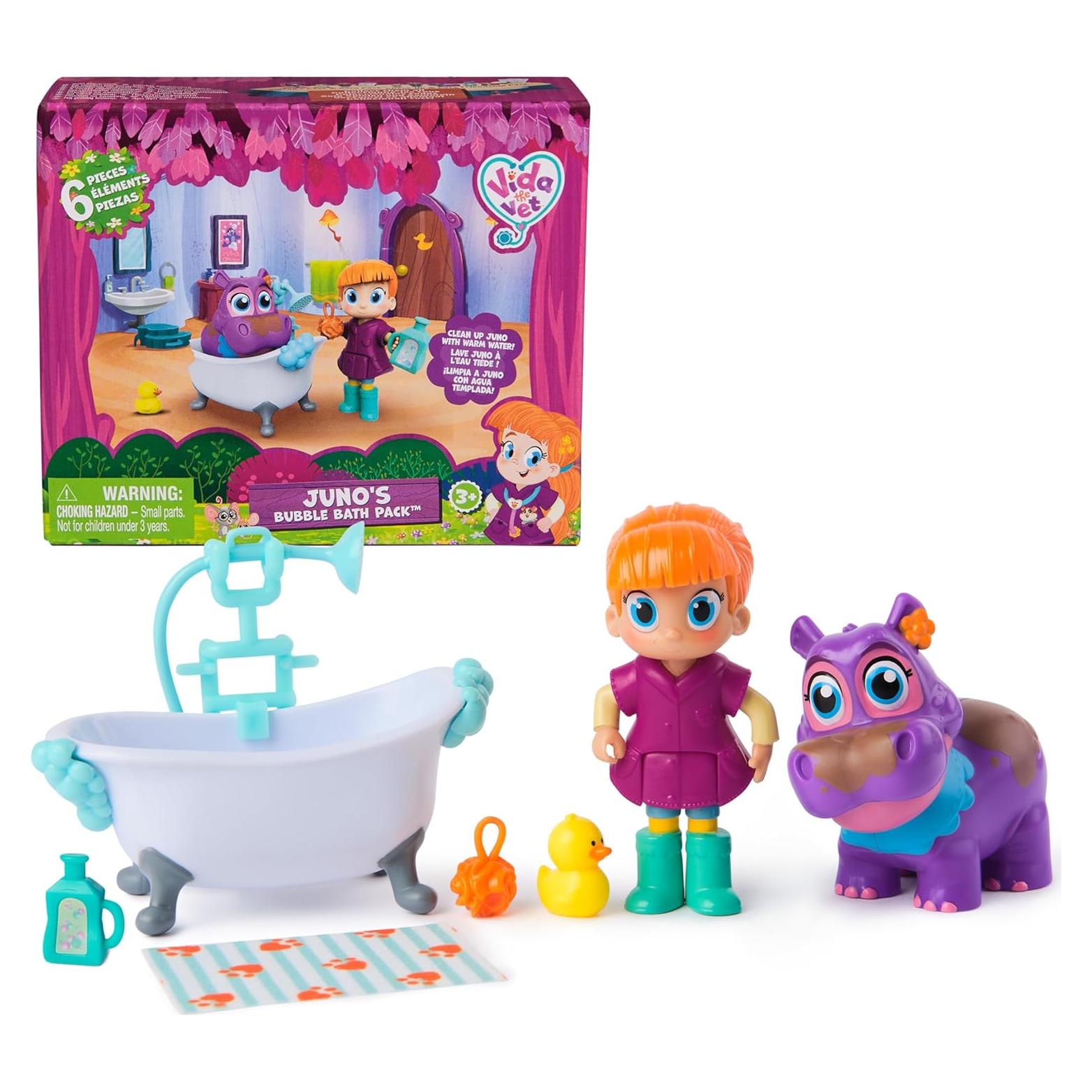 Juguete Veterinario Spin Master Juno Baño Burbujas 2 Figuras
