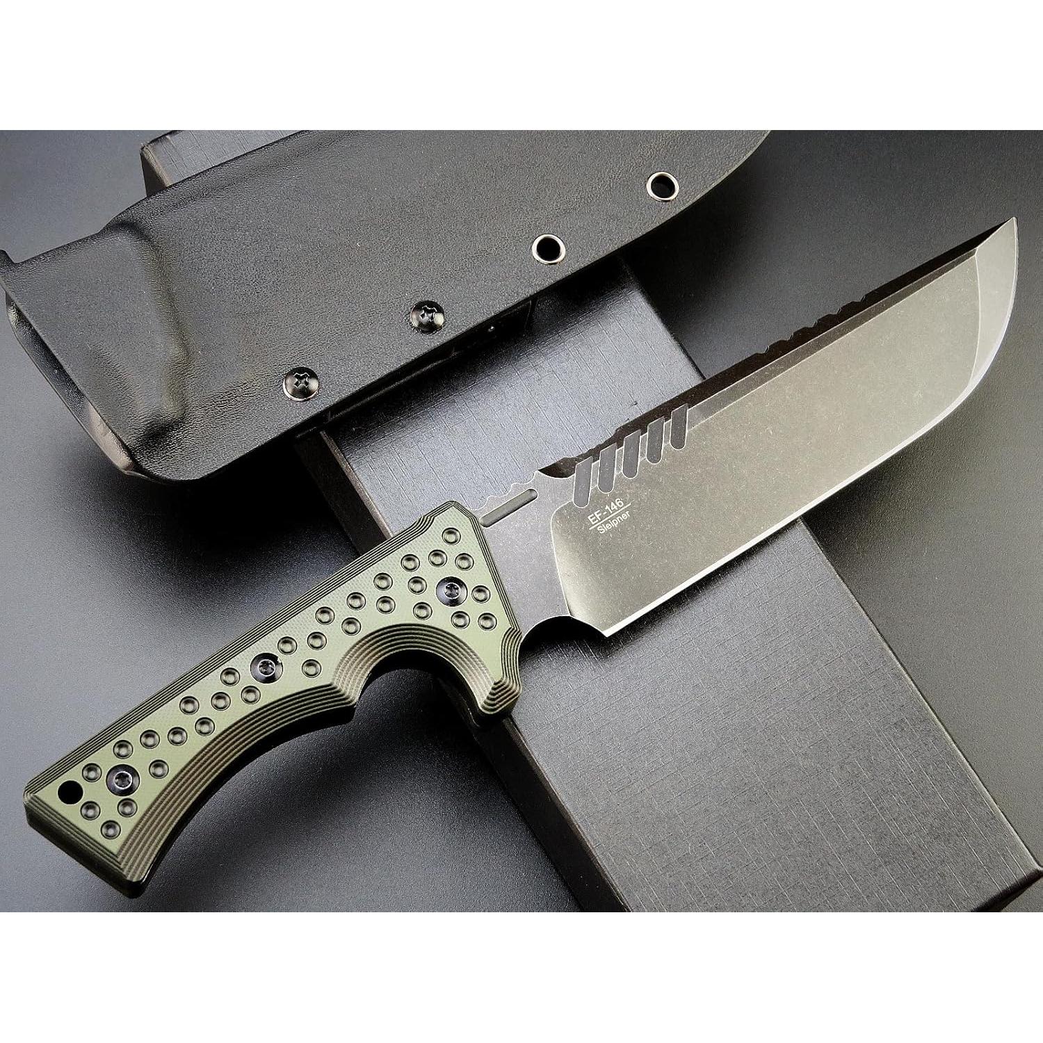 Cuchillo Fijo Eafengrow EF146 Acero Sleipner 19 cm Mango G10