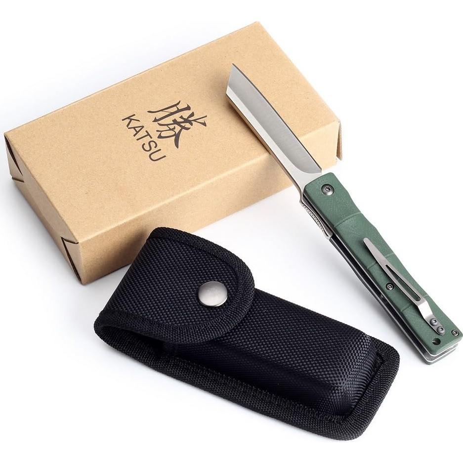 Cuchillo de bolsillo KATSU JRF01 acero D2 mango G10 19.05 cm