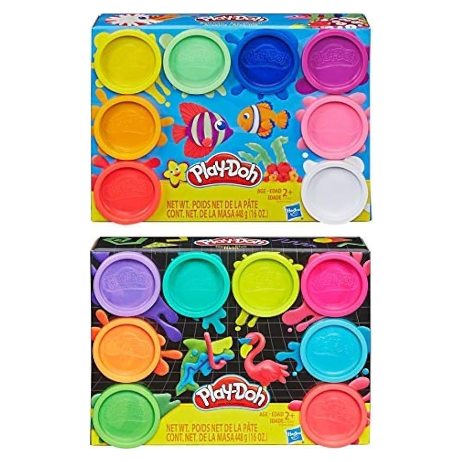 Play-Doh Paquete 16 Latas Arcoíris y Neón No Tóxico