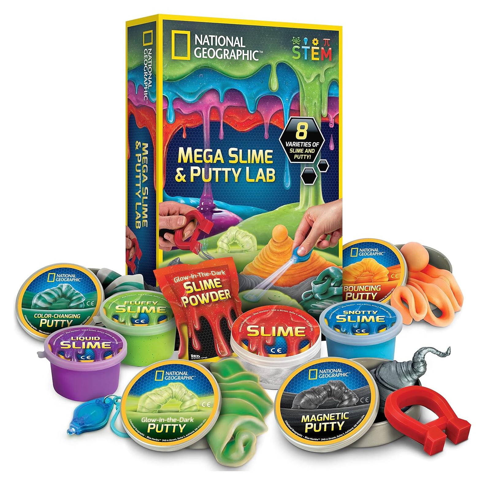 Kit de Mega Slime National Geographic - 8 Variedades STEM