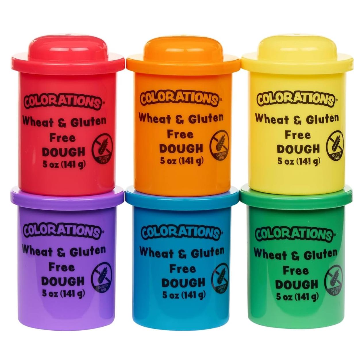 Masa de Jugar Sin Trigo y Gluten - 6 Colores Clásicos