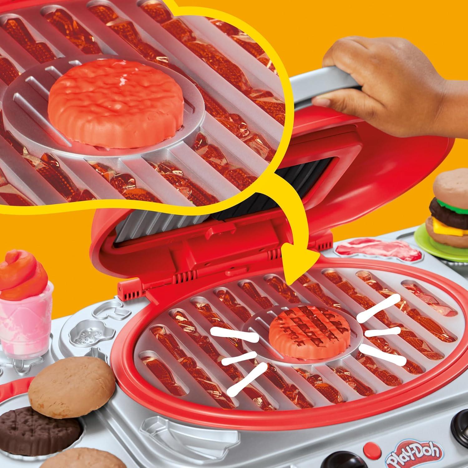 Play-Doh Grill Set Hasbro con Luces y Sonidos, 17 Accesorios