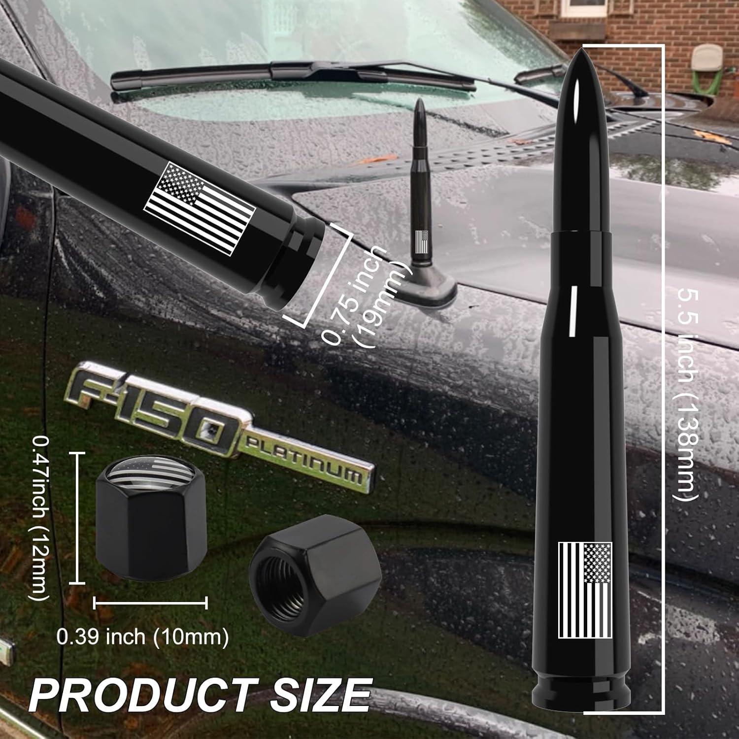 Antena de Camión Engirette 140 mm con Tapas de Válvula Americana