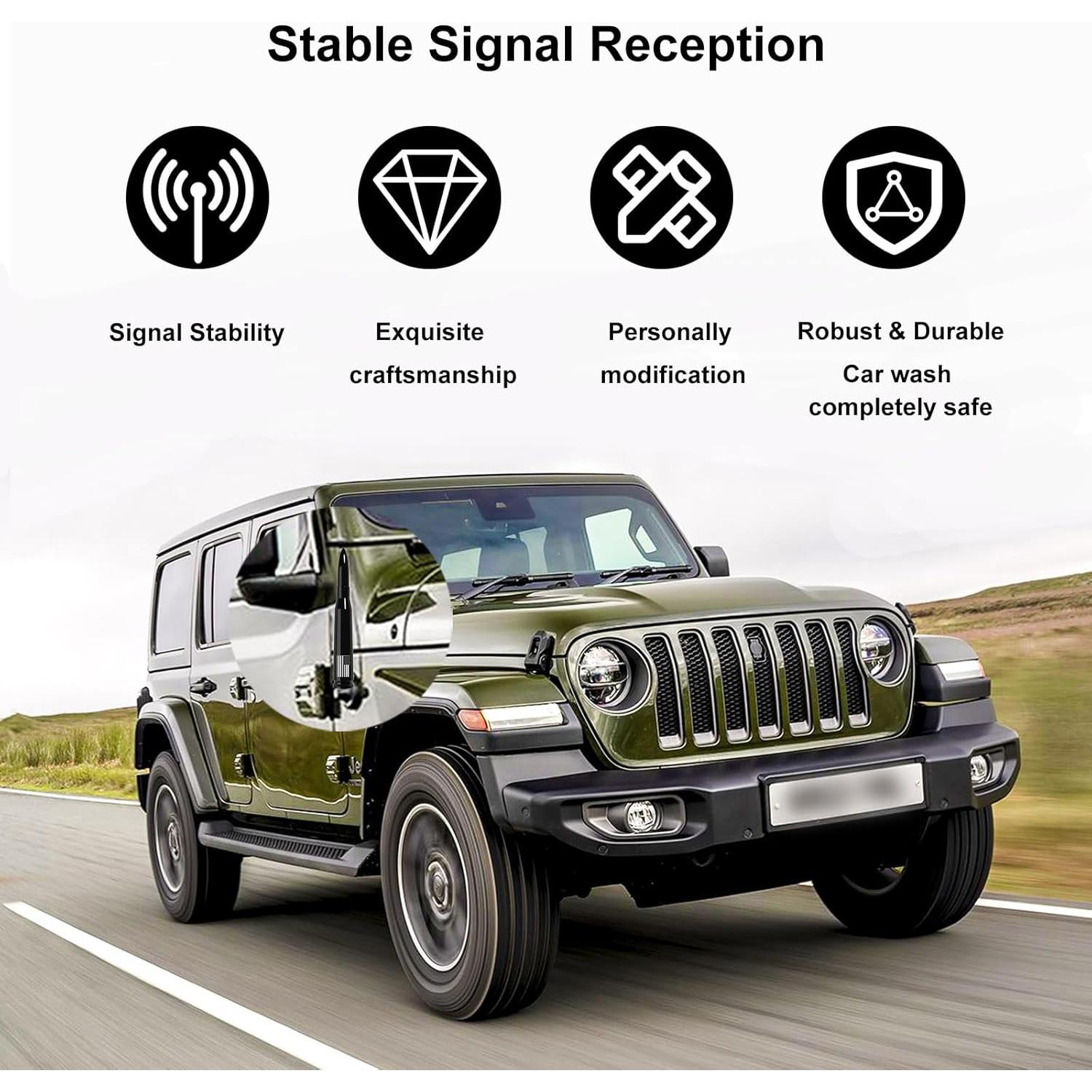 Antena de Camión Engirette 140 mm con Tapas de Válvula Americana