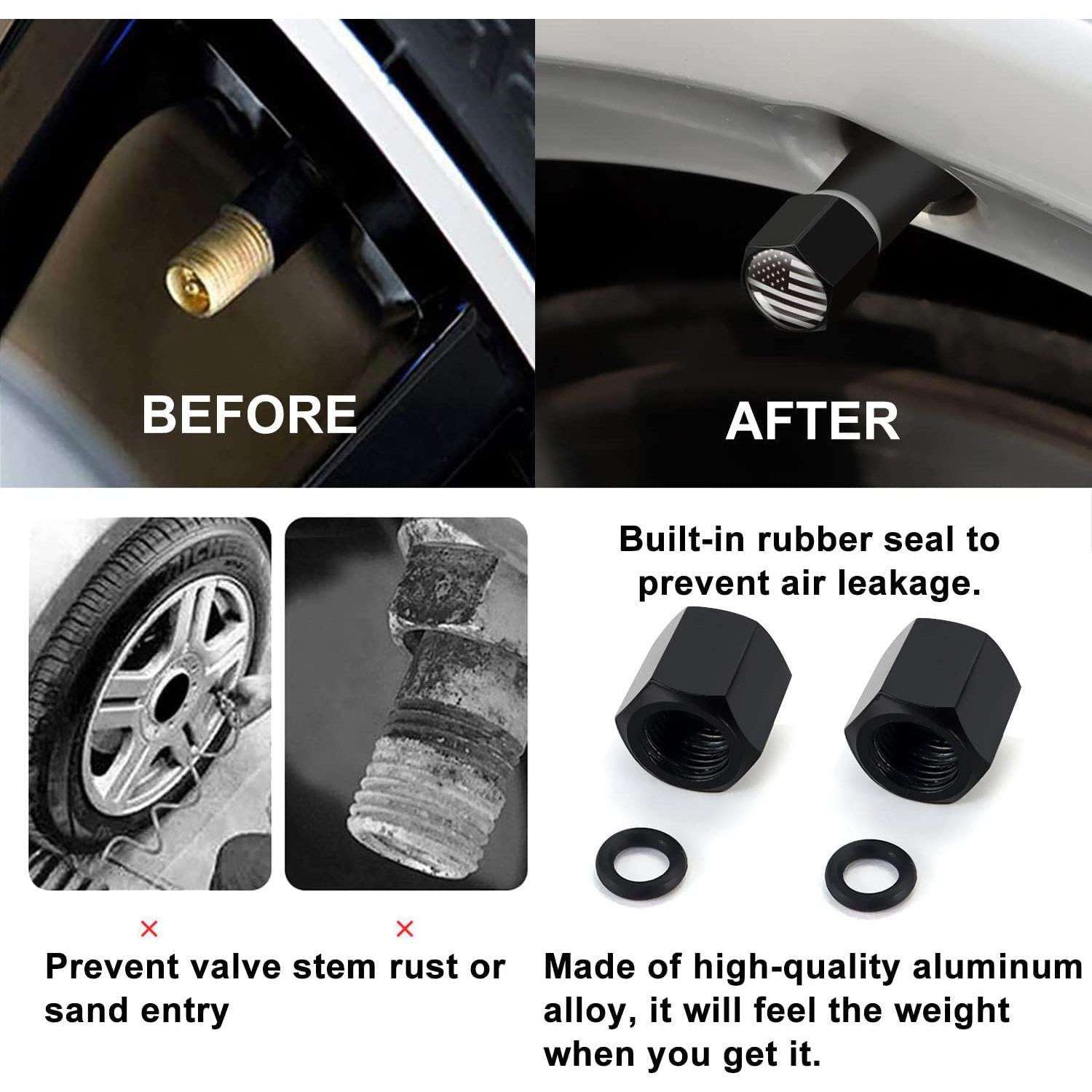 Antena de Camión Engirette 140 mm con Tapas de Válvula Americana