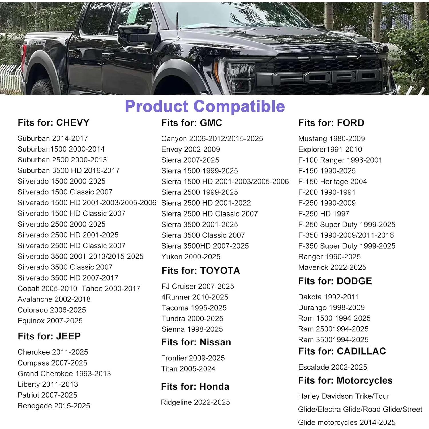 Antena de Camión Engirette 140 mm con Tapas de Válvula Americana