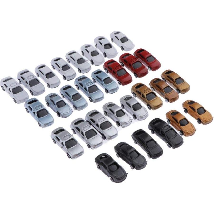 LoveinDIY 30 Mini Coches Escala Z 1:200 Multicolor