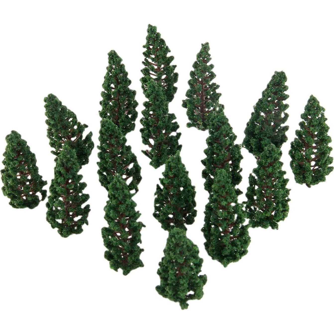 Yetaha 50PCS Árboles Modelo Verde 80mm para Ferrocarril