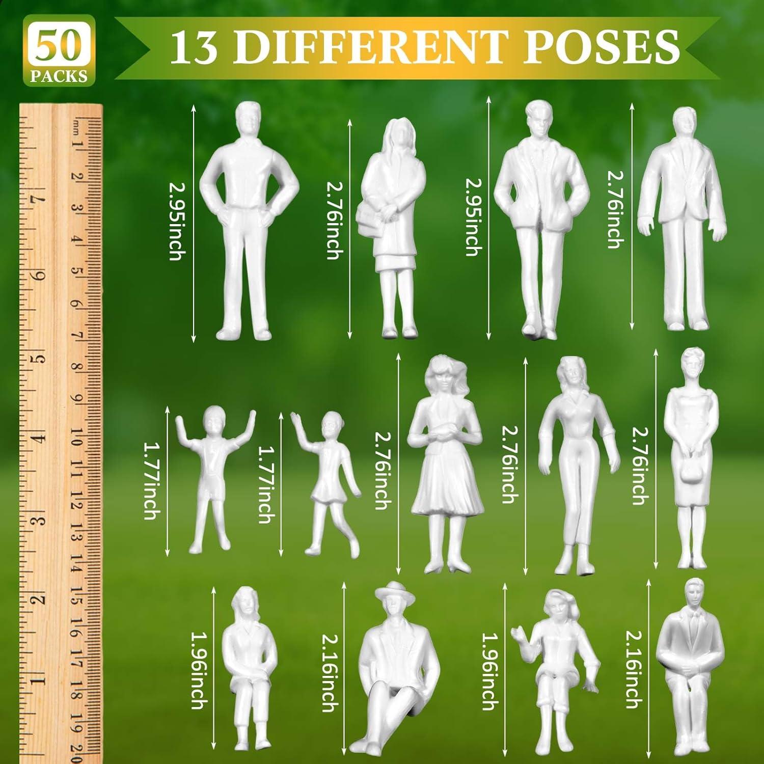 Figuras Miniatura de Personas Namalu 50 Pcs Escala 1:25