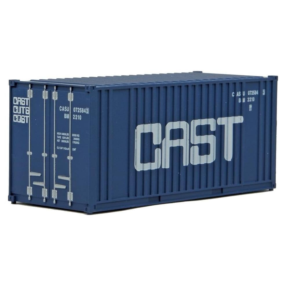 Contenedor Corrugado HO Walthers 20' Azul y Blanco